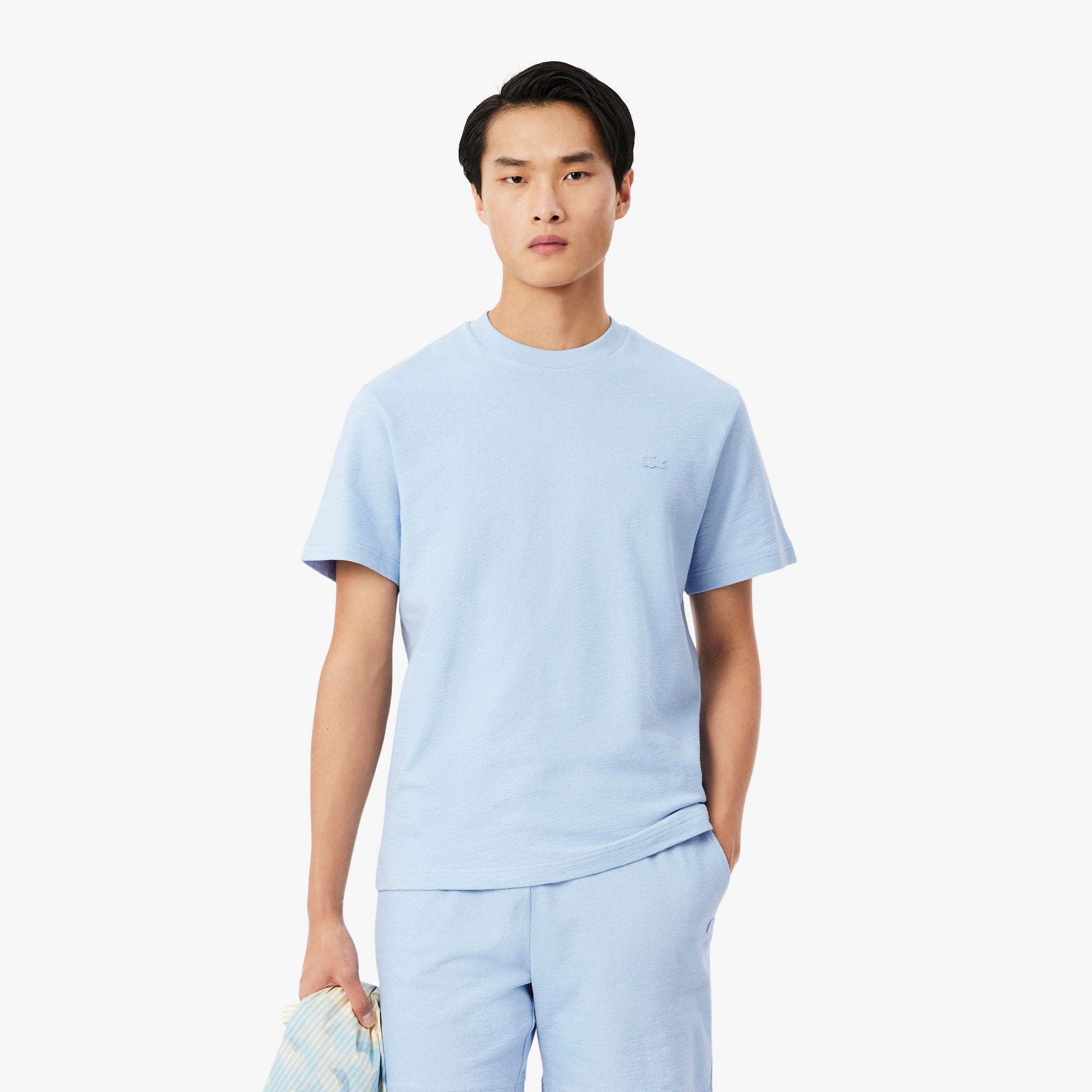 LACOSTE Textured Jersey T-shirt