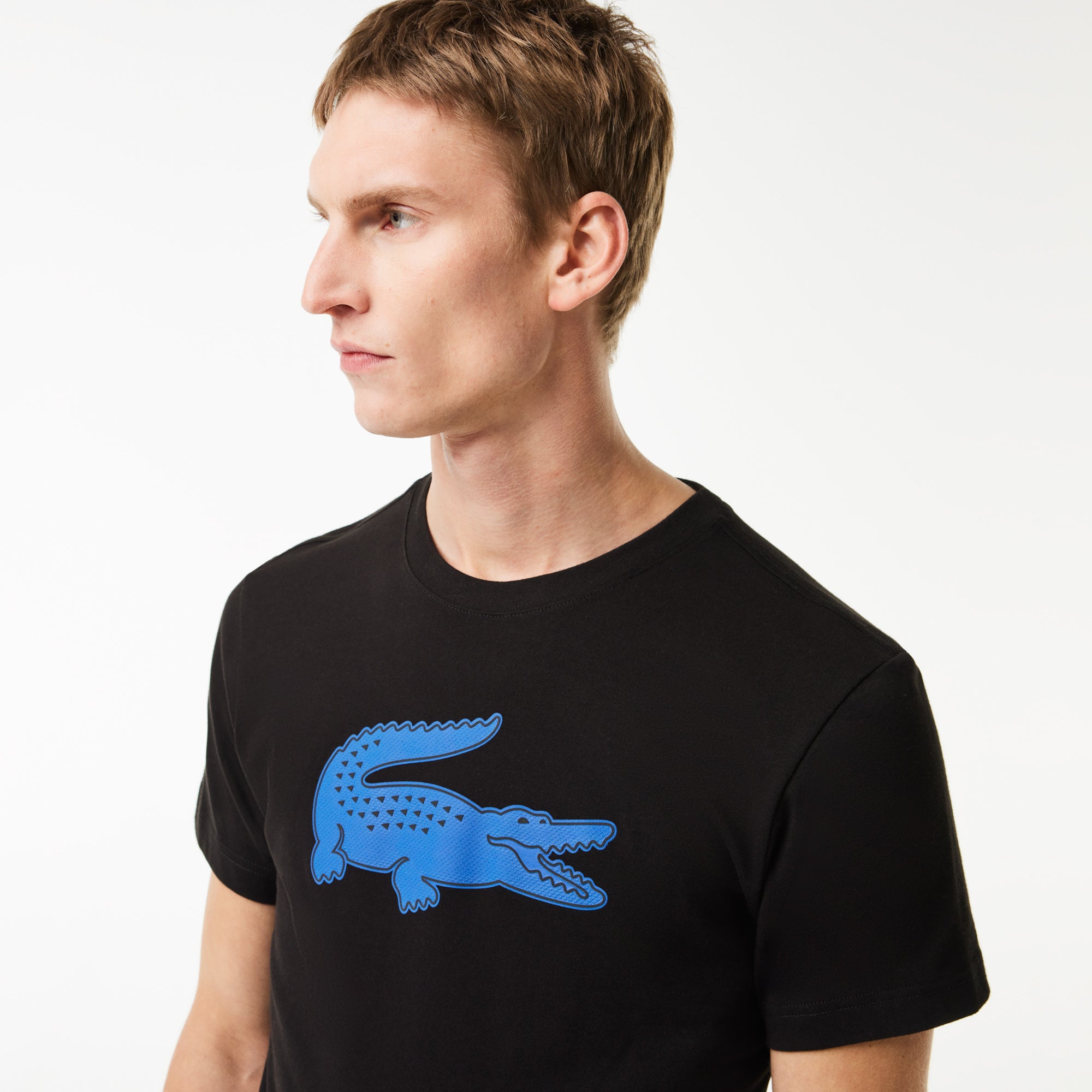 Lacoste Men’s SPORT 3D Print Crocodile Breathable Jersey T-Shirt