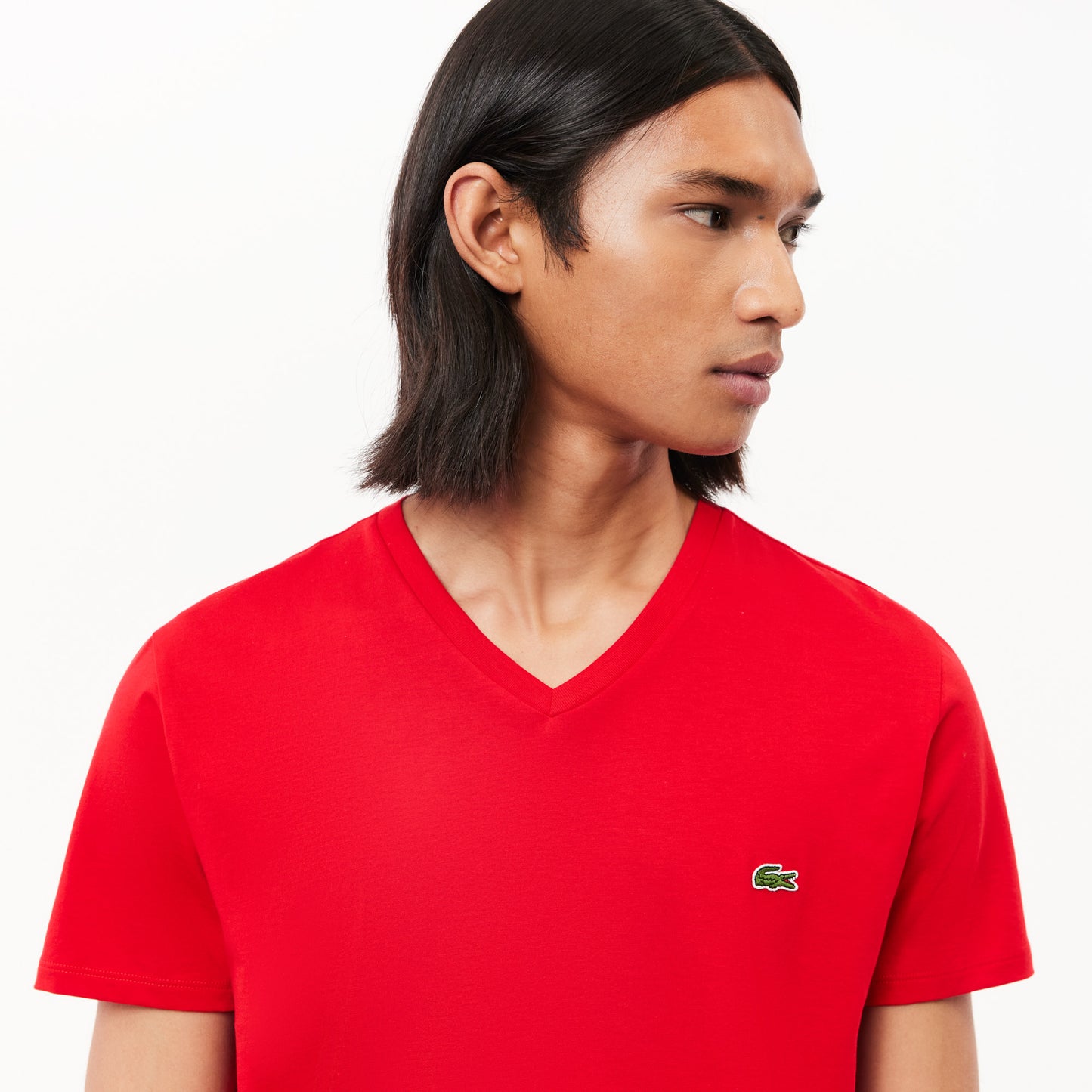 Lacoste Men's V-neck Pima Cotton Jersey T-shirt