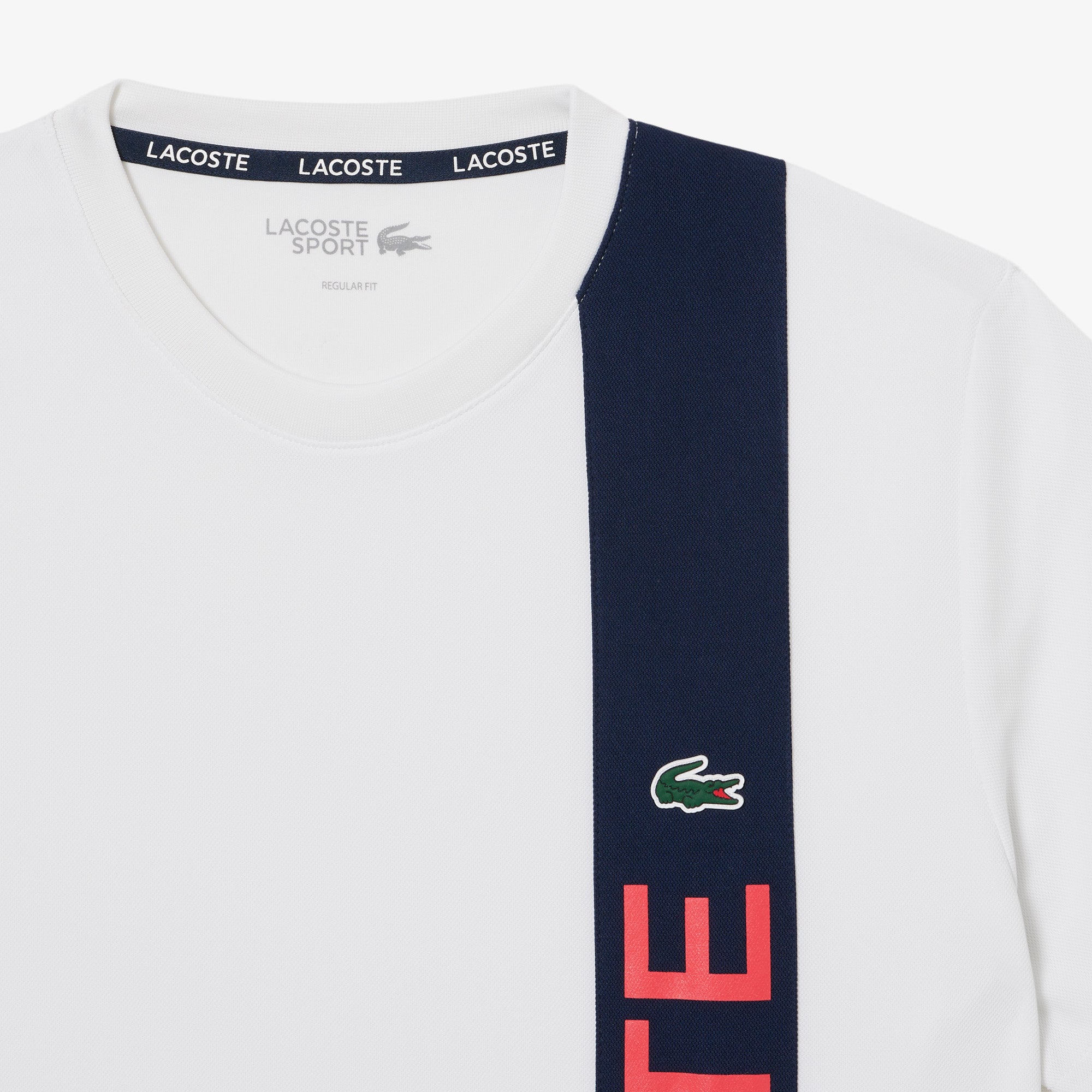 LACOSTE Ultra Dry Print Branding Tennis T-shirt