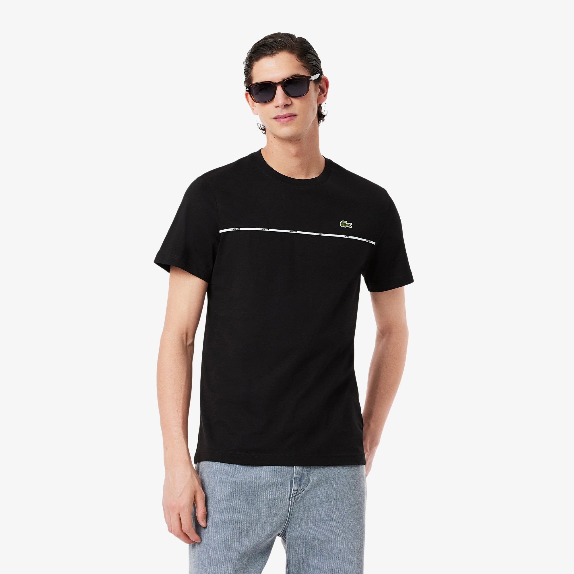 Lacoste Trim Cotton Jersey T-shirt