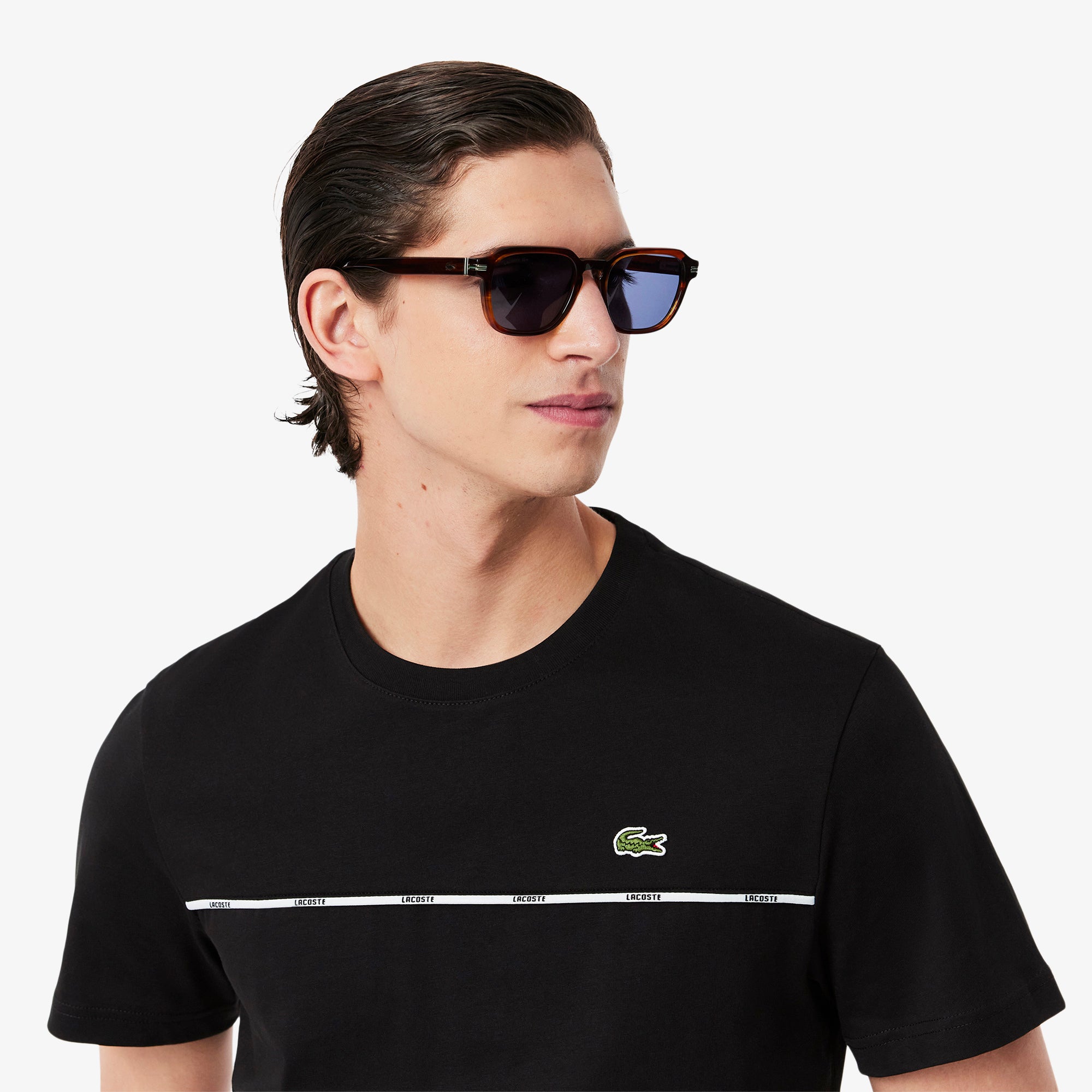 Lacoste Trim Cotton Jersey T-shirt