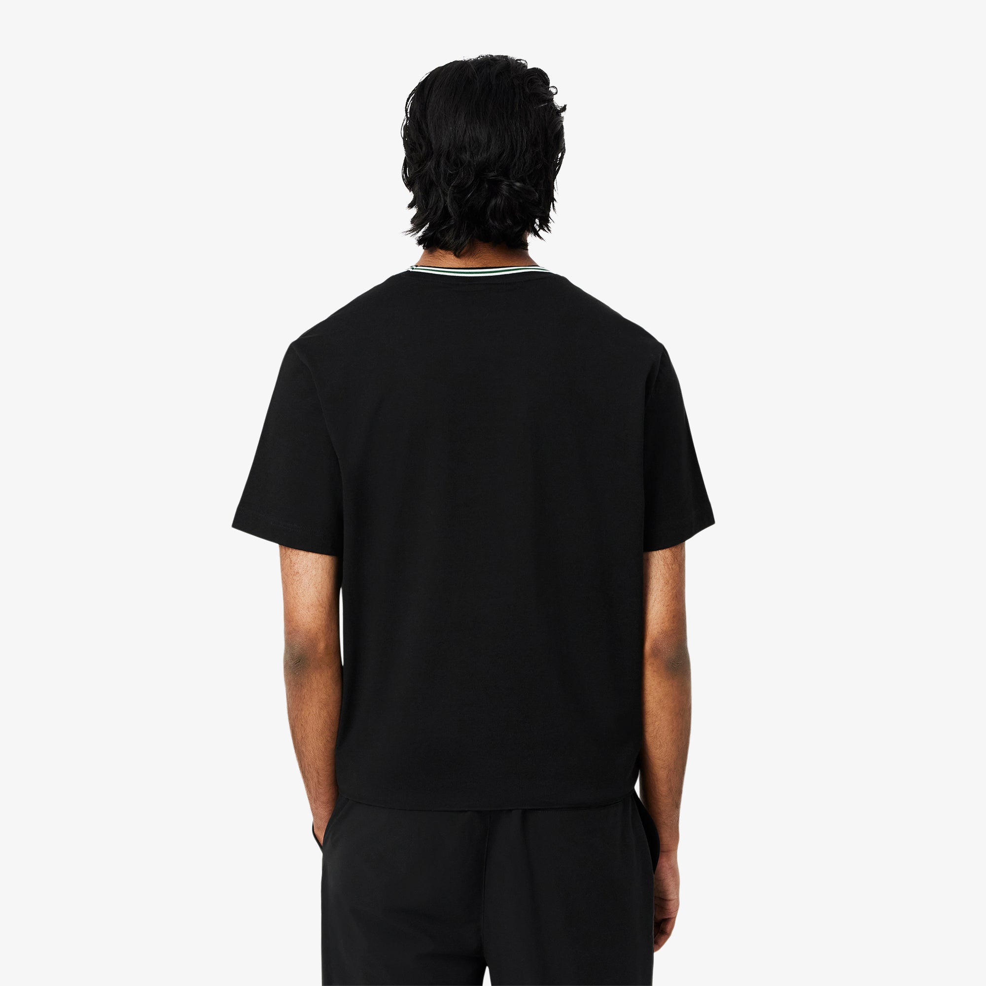 Lacoste Regular Fit Ribbed Collar Cotton T-Shirt