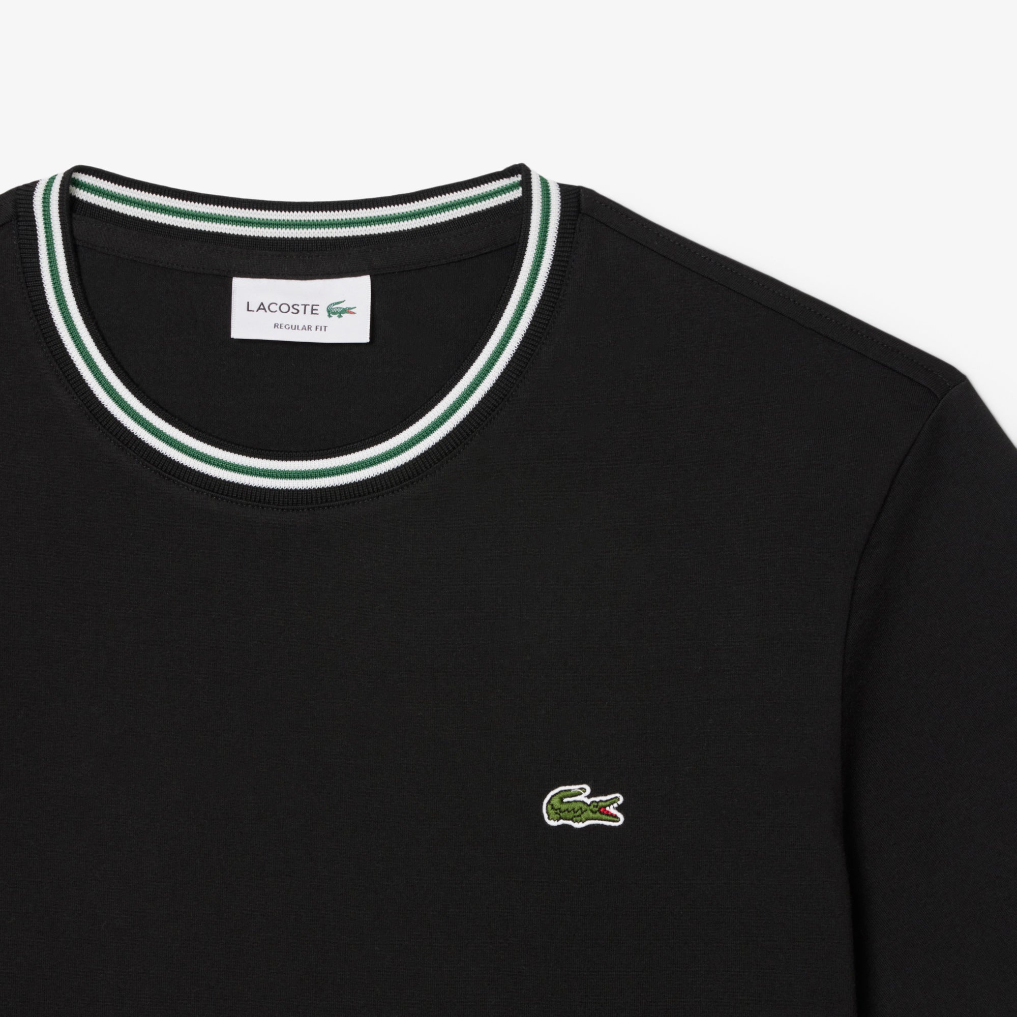 Lacoste Regular Fit Ribbed Collar Cotton T-Shirt