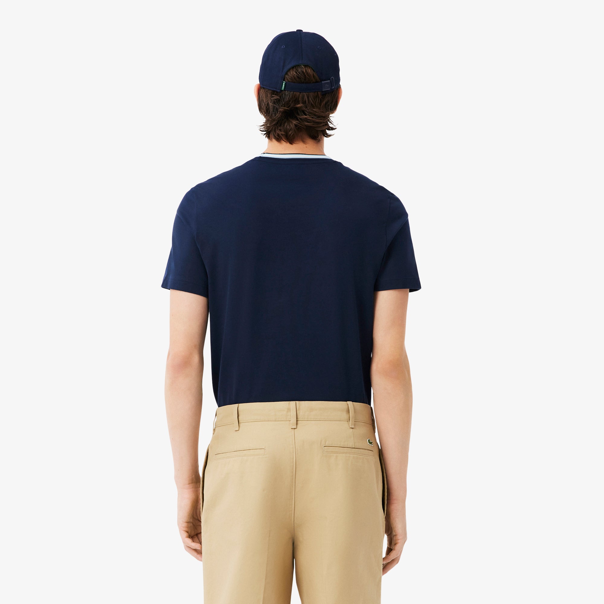 Lacoste Regular Fit Ribbed Collar Cotton T-Shirt