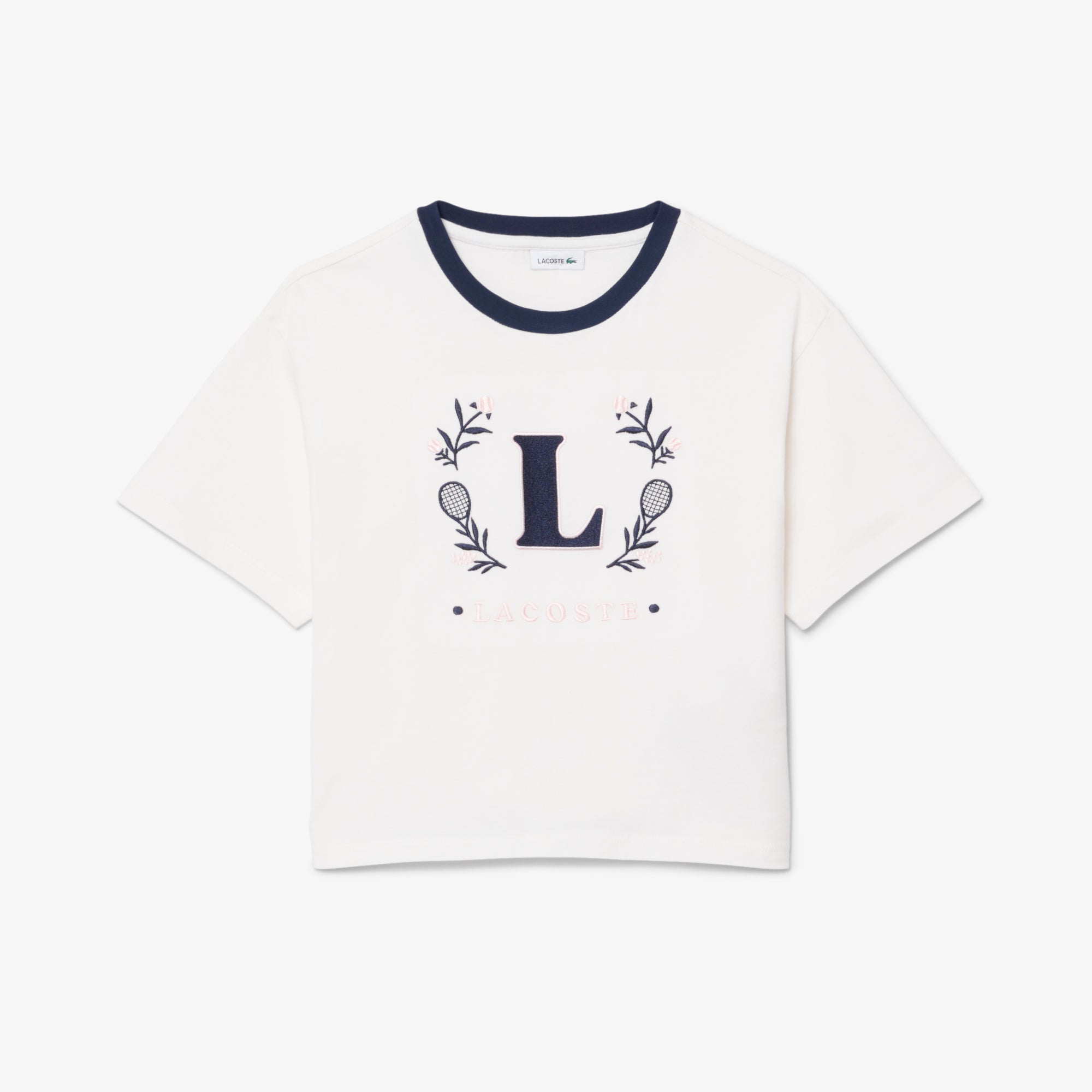 LACOSTE Contrast Badge Cotton T-Shirt