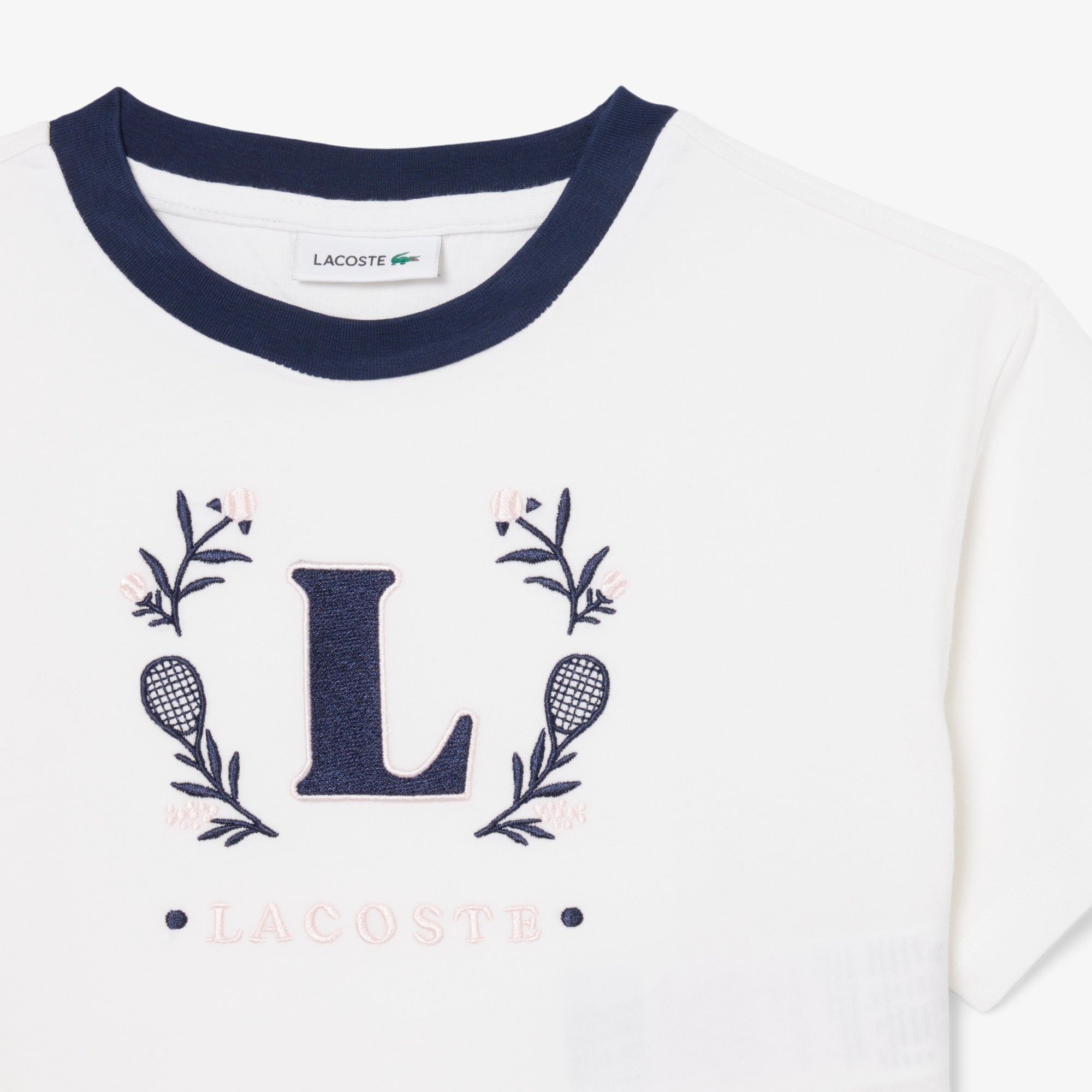 LACOSTE Contrast Badge Cotton T-Shirt