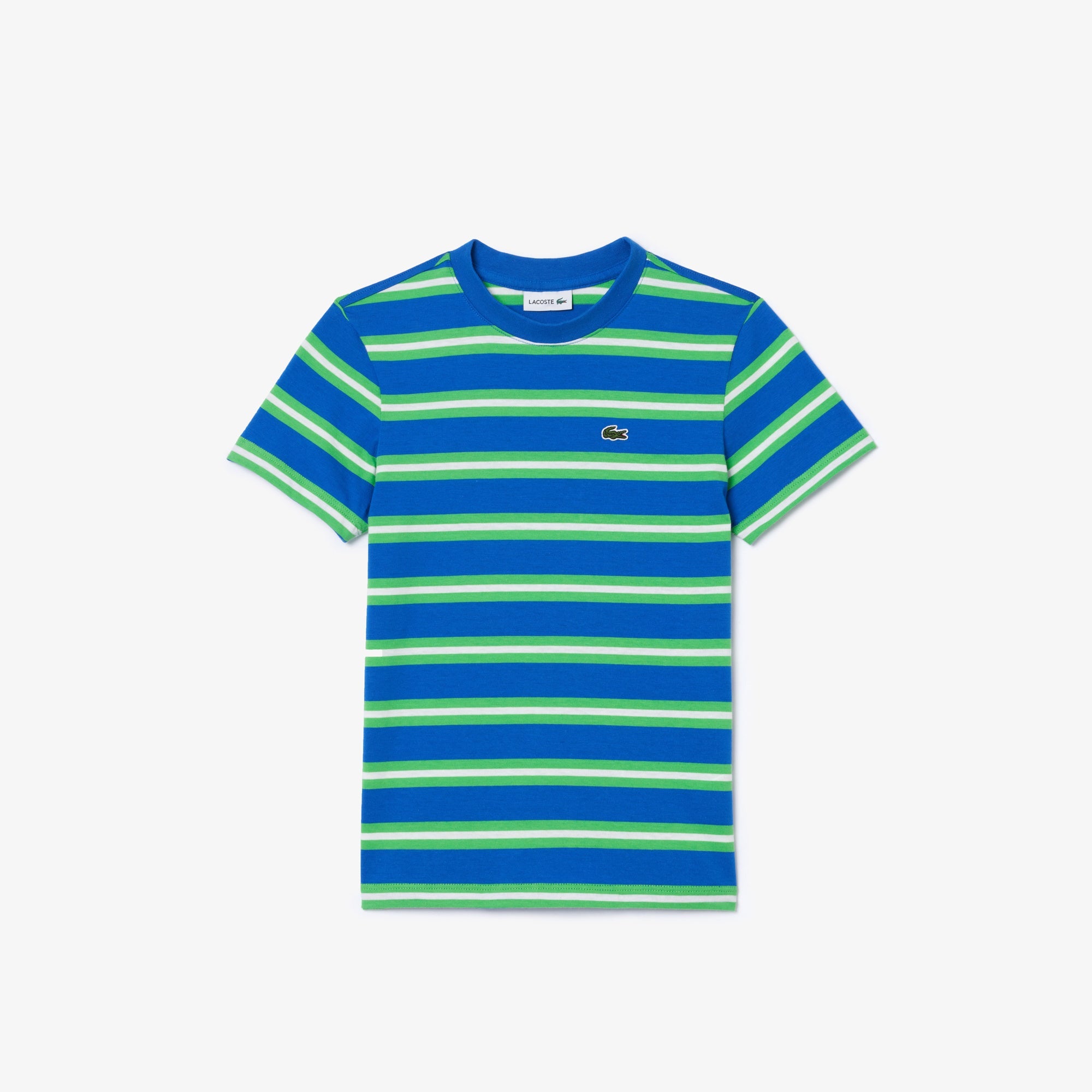 LACOSTE Kid's Stripe Print Cotton Jersey T-shirt