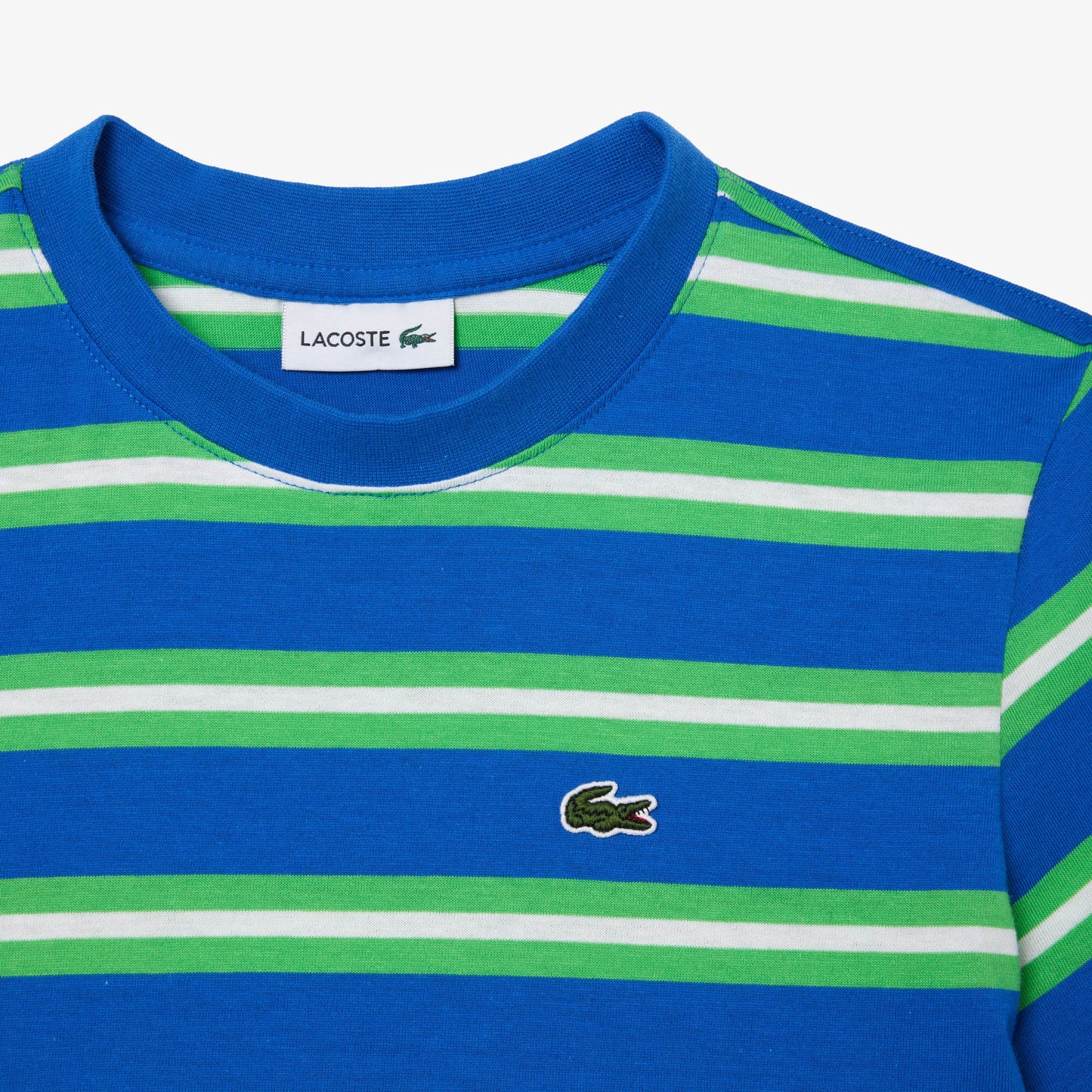 Lacoste Kid's Stripe Print Cotton Jersey T-shirt