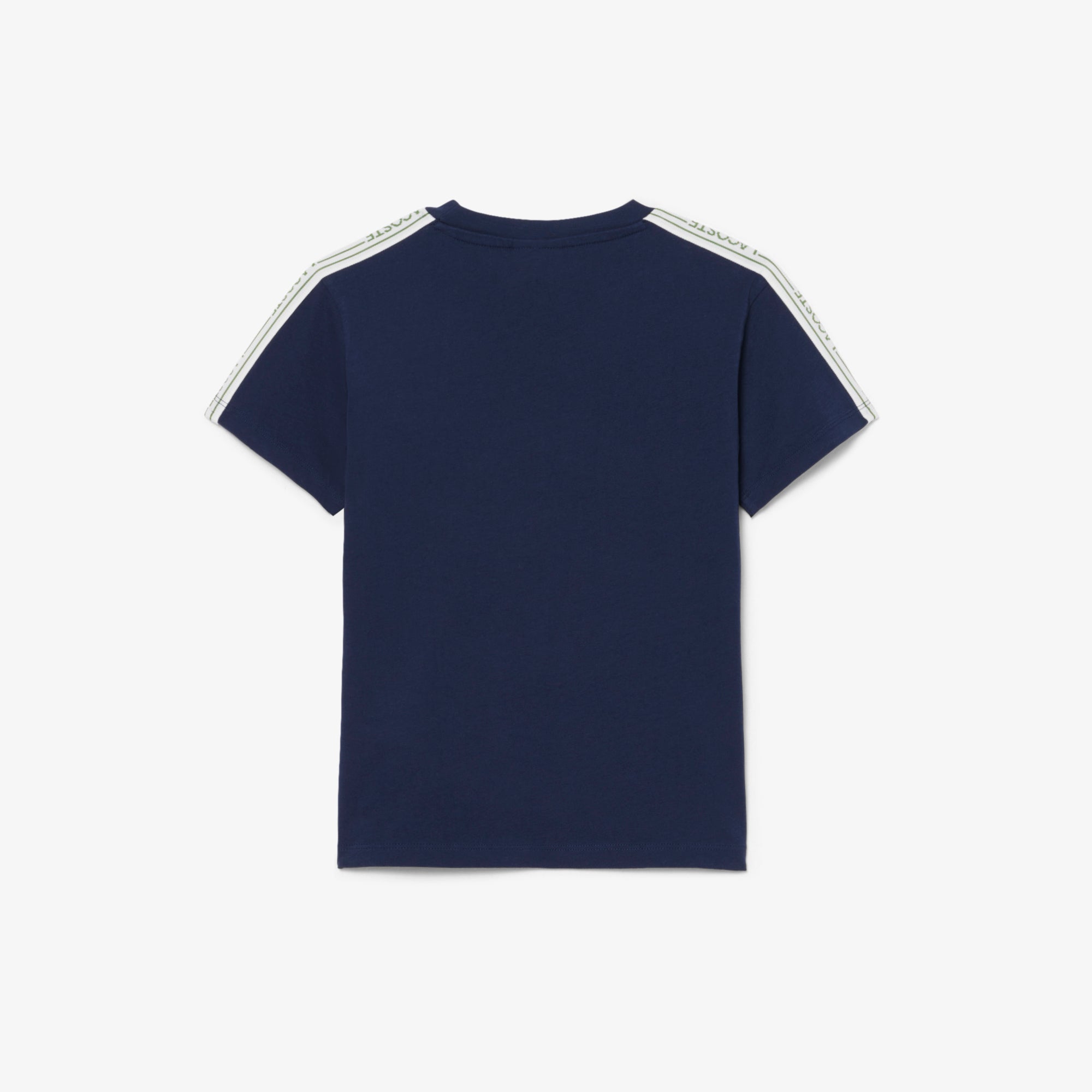 LACOSTE Logo Stripe Cotton Kids T-shirt