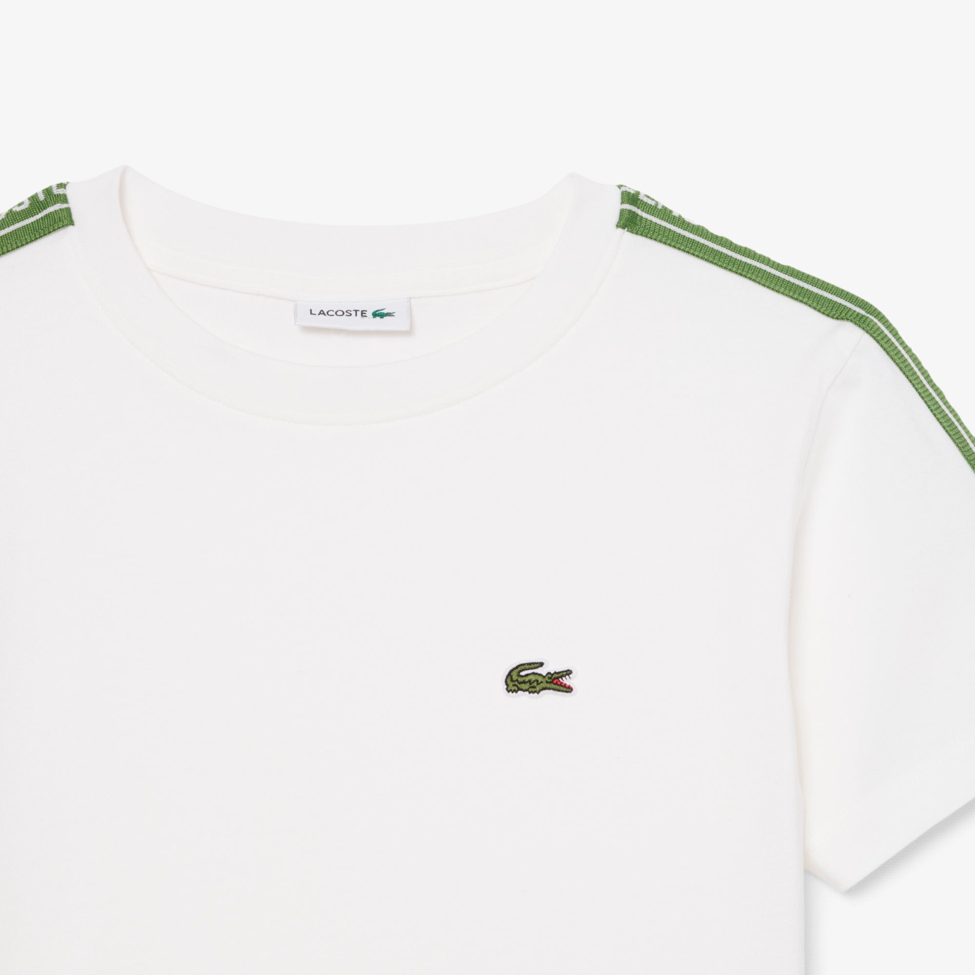 LACOSTE Logo Stripe Cotton Kids T-shirt