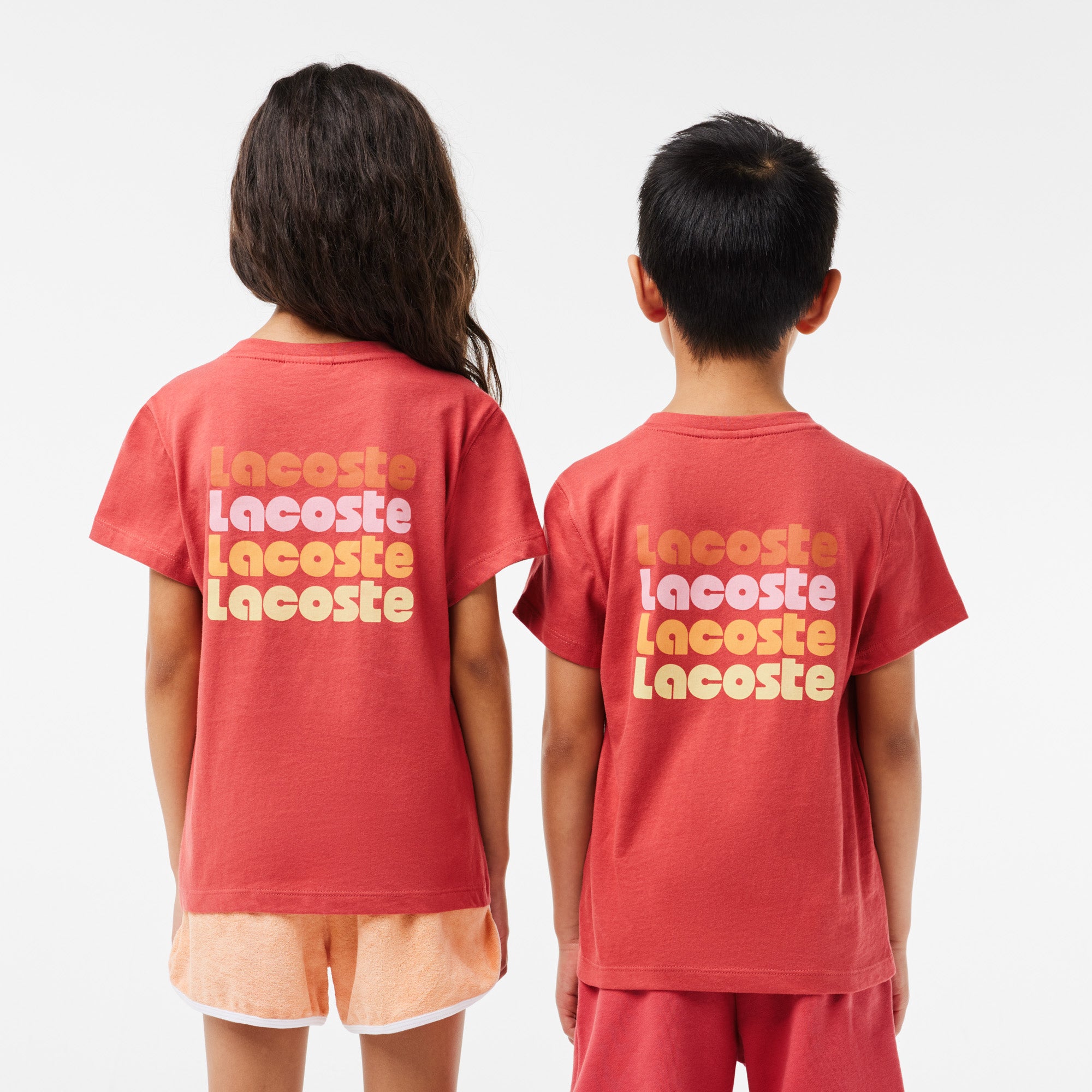 Lacoste Kid's Contrast Print Cotton Jersey T-shirt