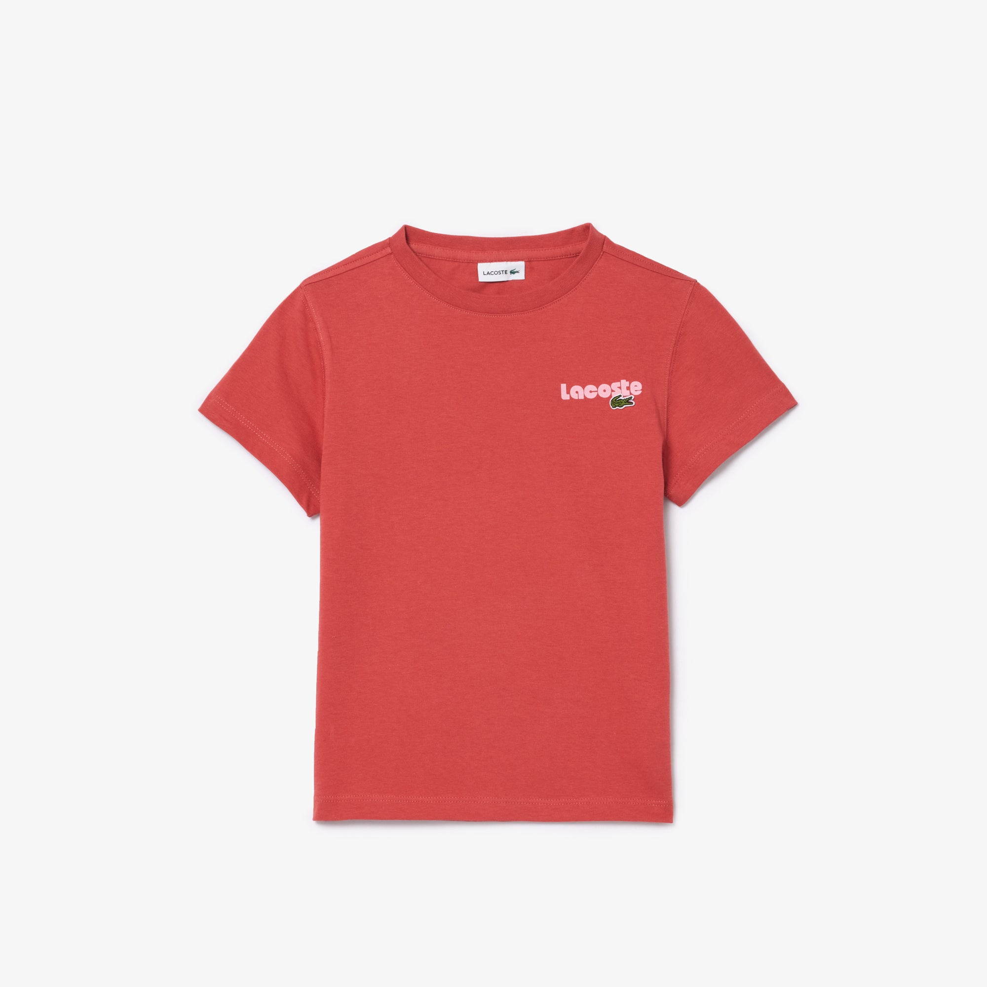 Lacoste Kid's Contrast Print Cotton Jersey T-shirt