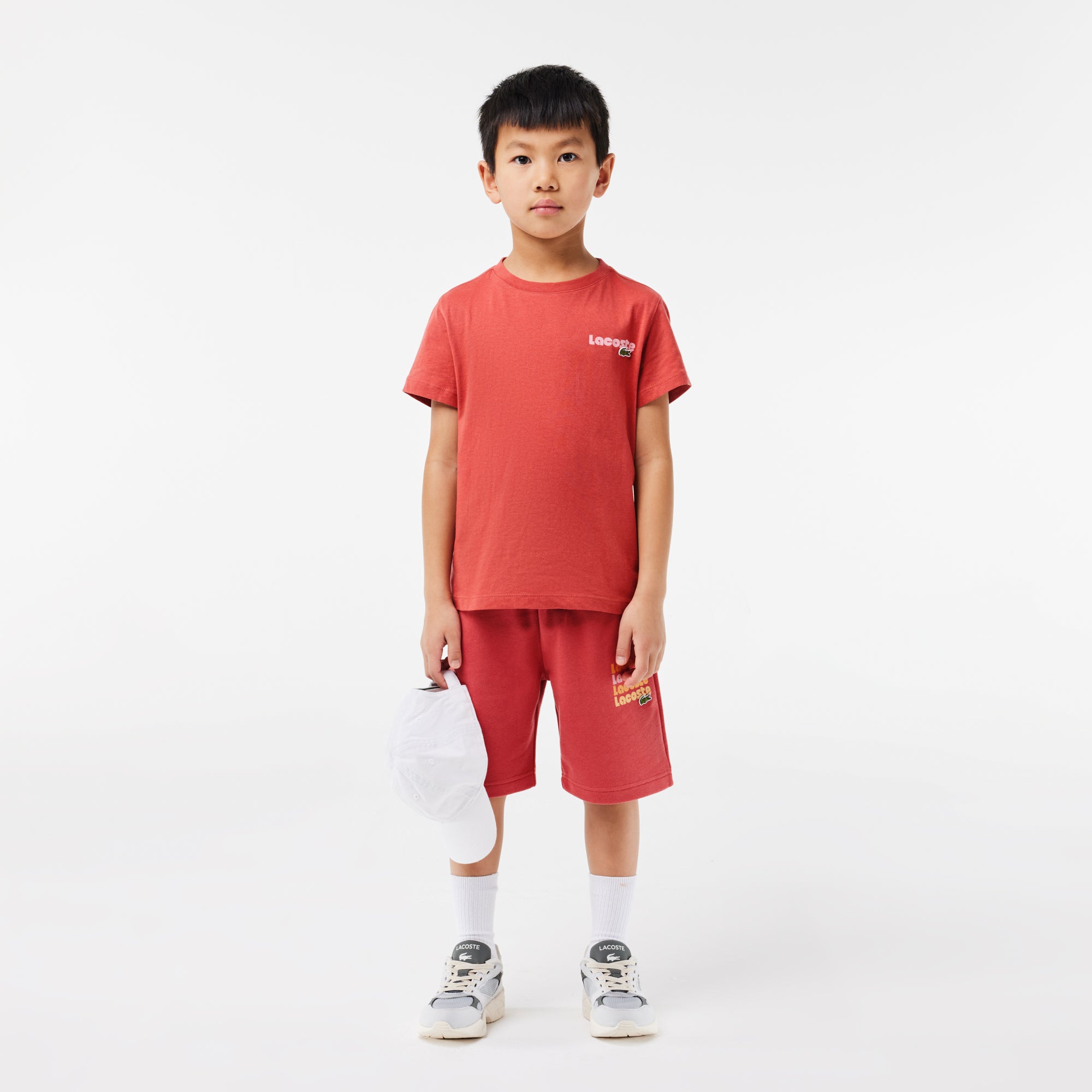 Lacoste Kid's Contrast Print Cotton Jersey T-shirt