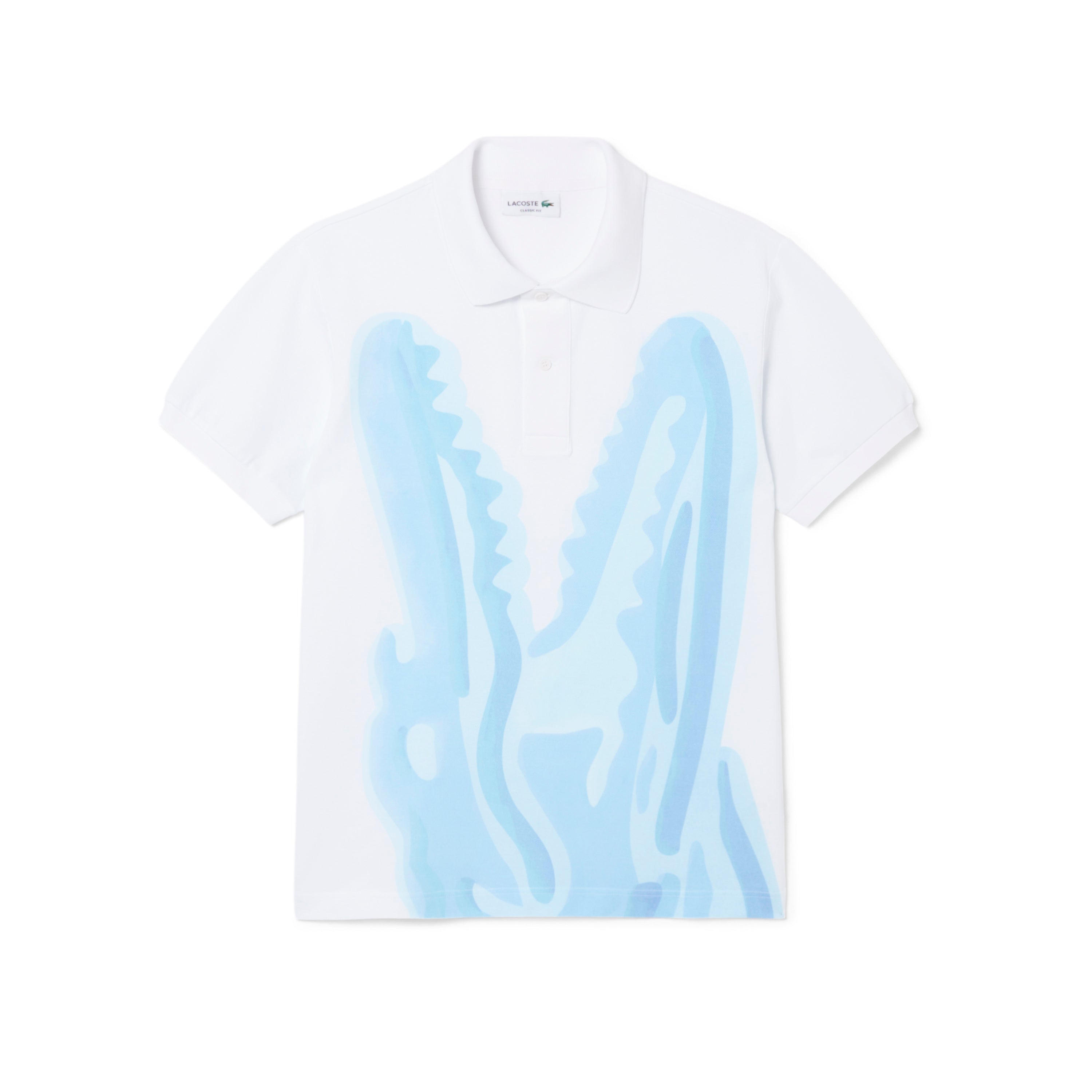 LACOSTE Classic Fit Printed Piqué Polo Shirt