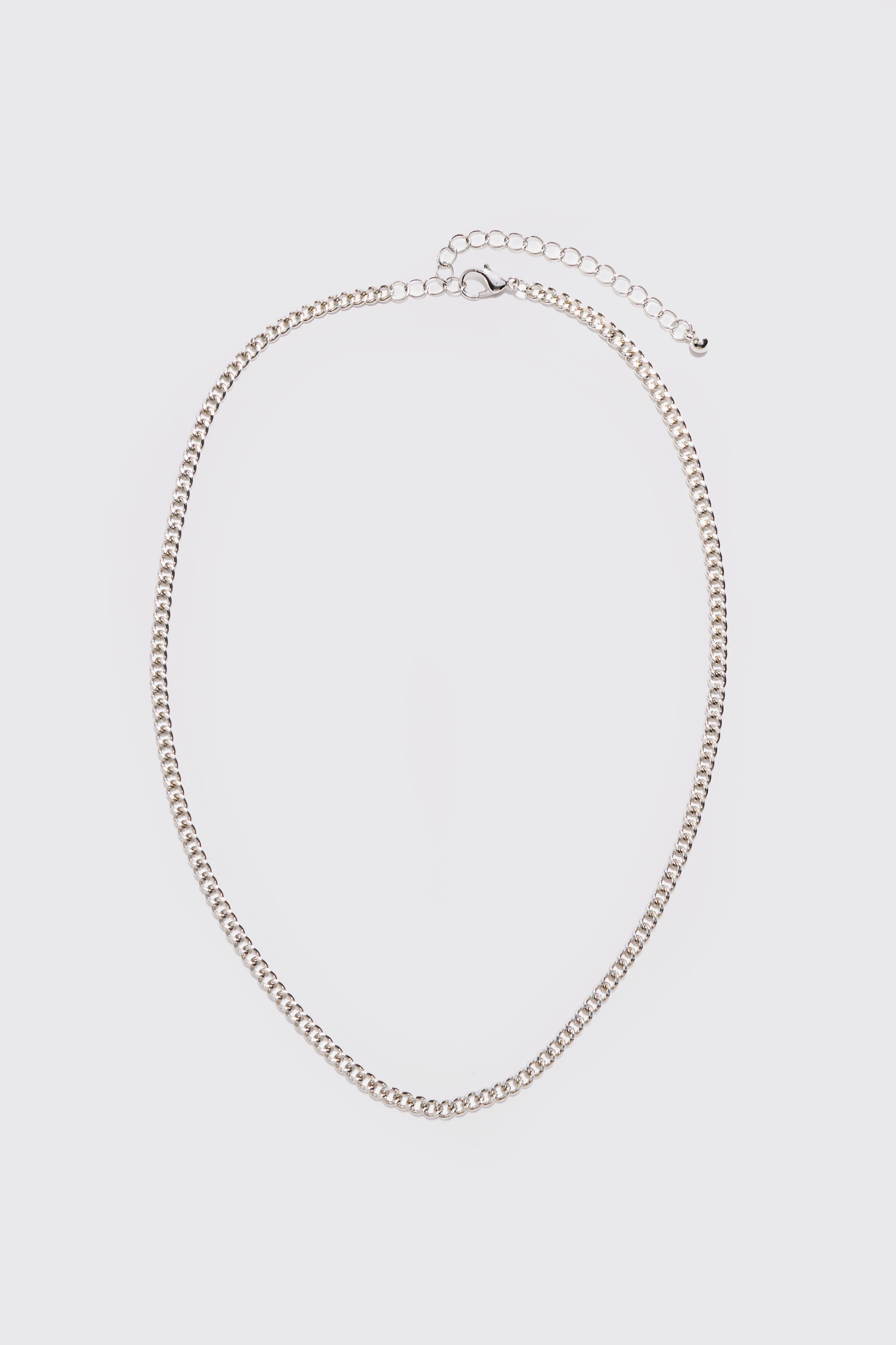 BOOHOOMAN 3 Pack Chain Necklace In Silver