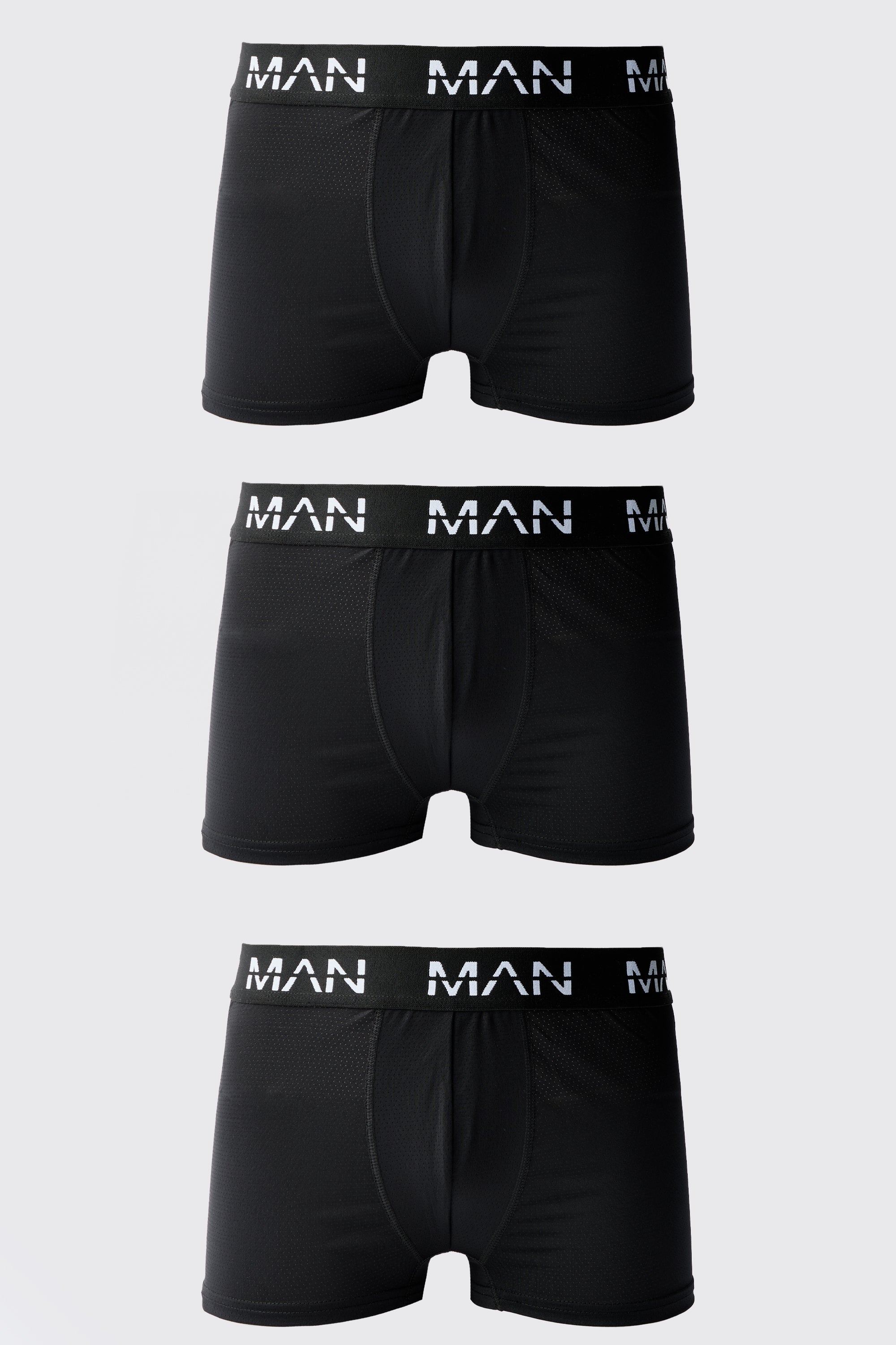 BOOHOOMAN Man Active Performance 3 Pack Boxer