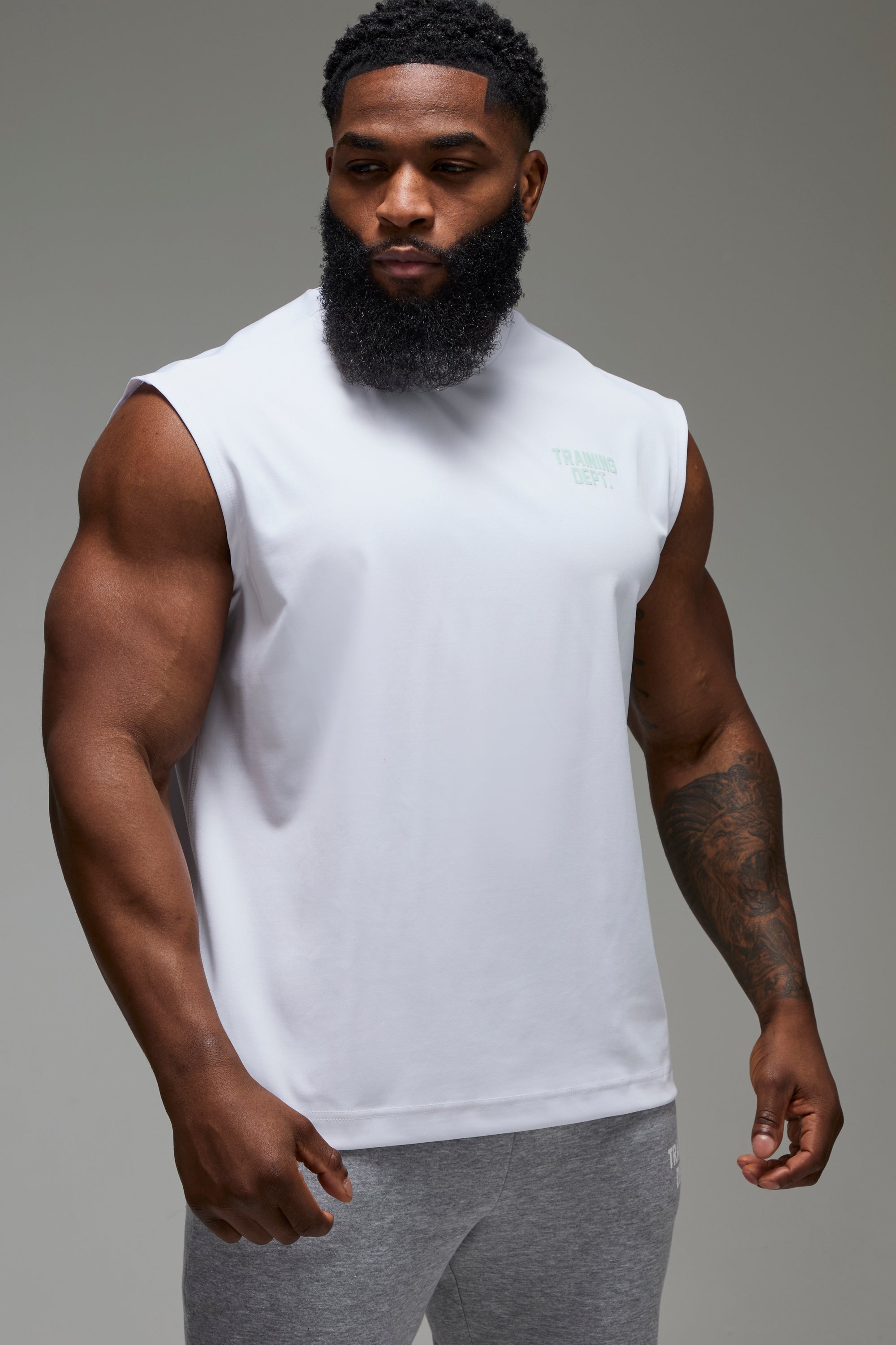 BOOHOOMAN Training Dept Oversized Performance Tank