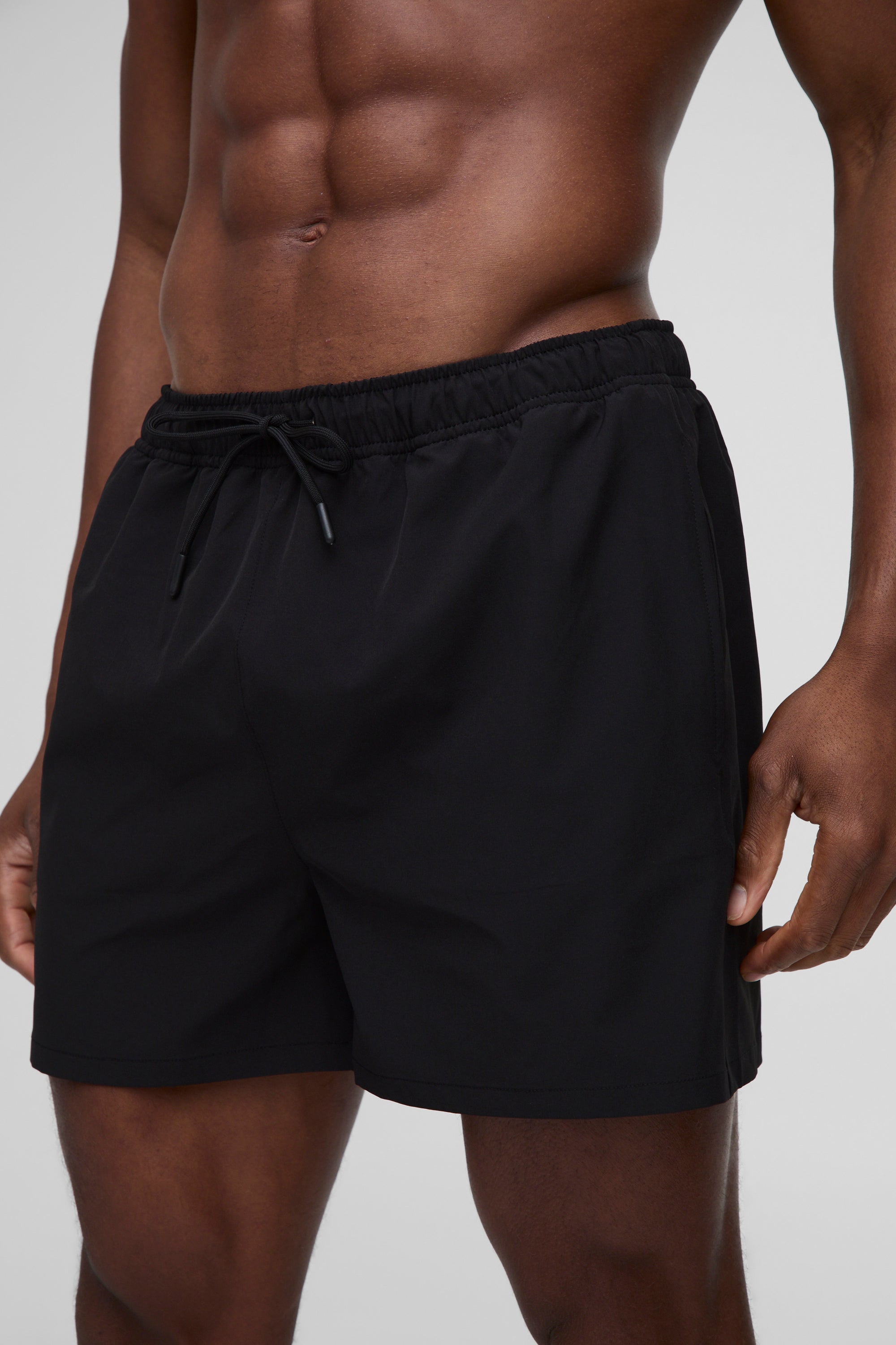 BOOHOOMAN Short Length Swim Short in Black