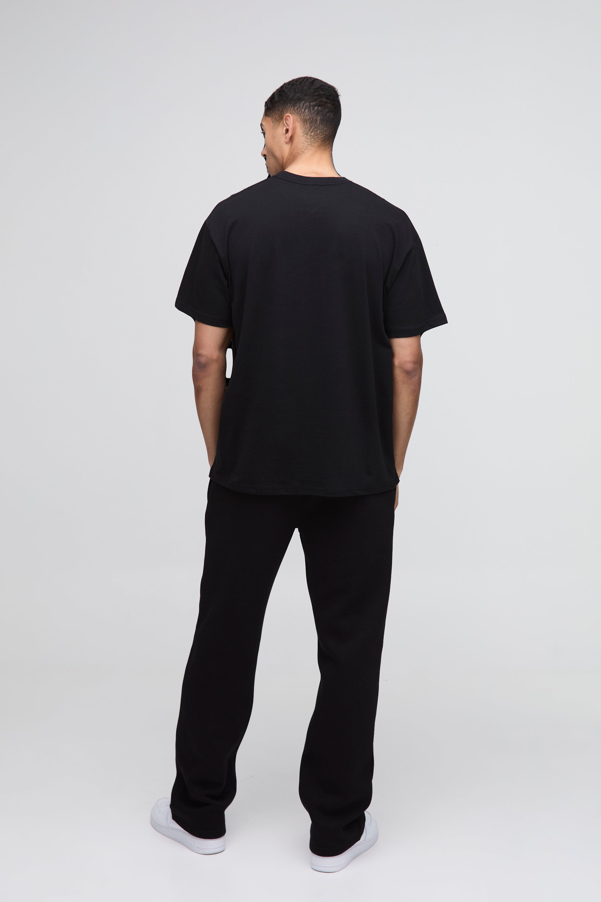 BOOHOOMAN Oversized Rhinestone Mask Print T-Shirt