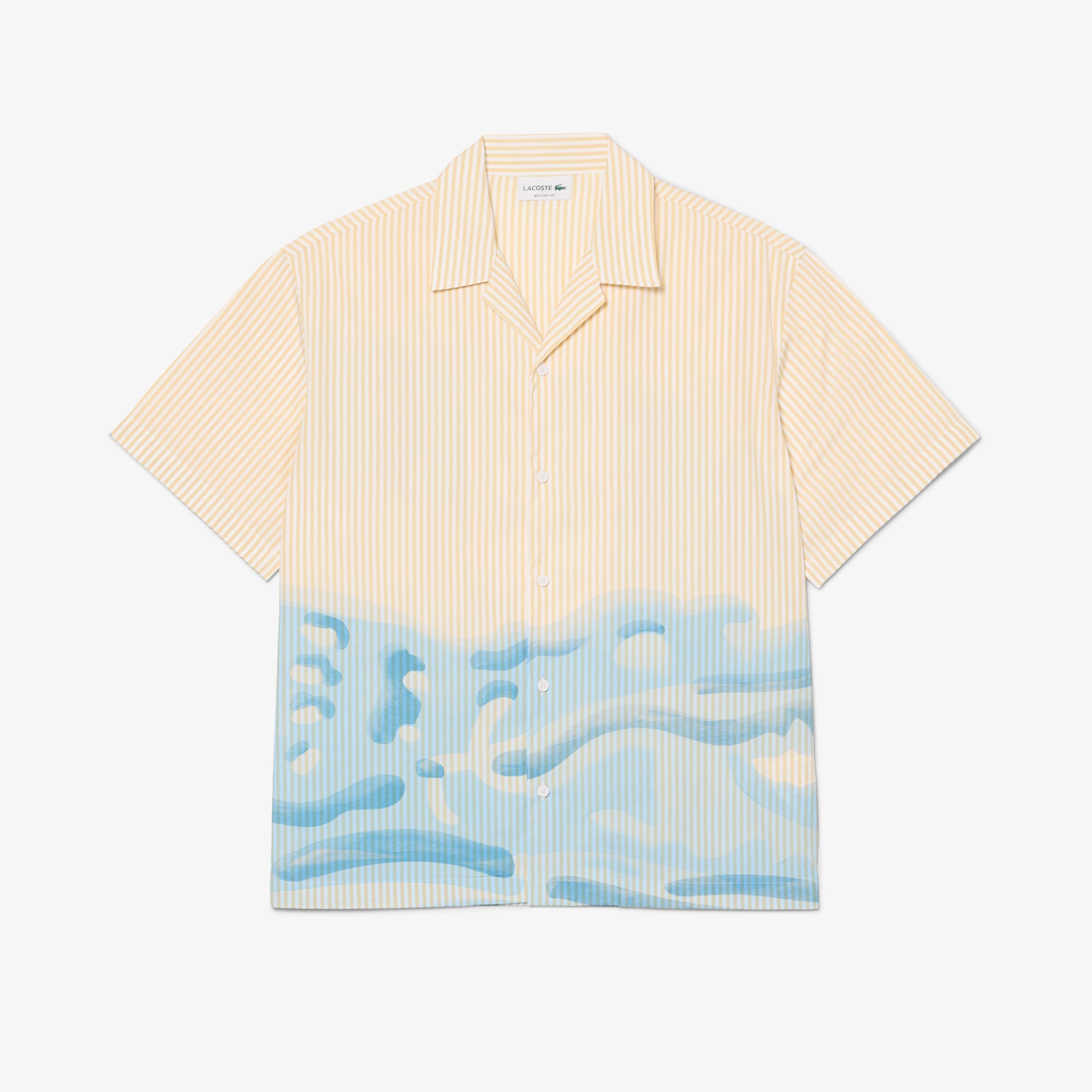 LACOSTE Relaxed Fit Striped Crocodile Shirt