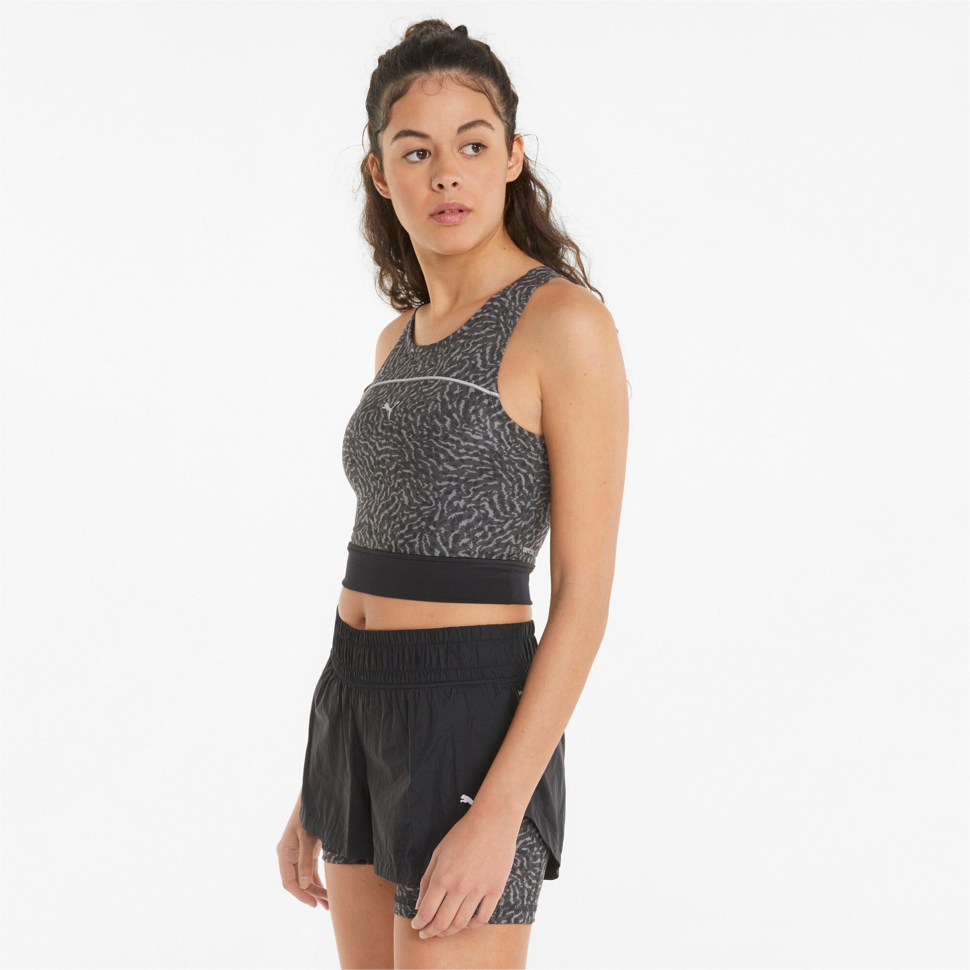 PUMA RUN HIGH SHINE CROP TANK W