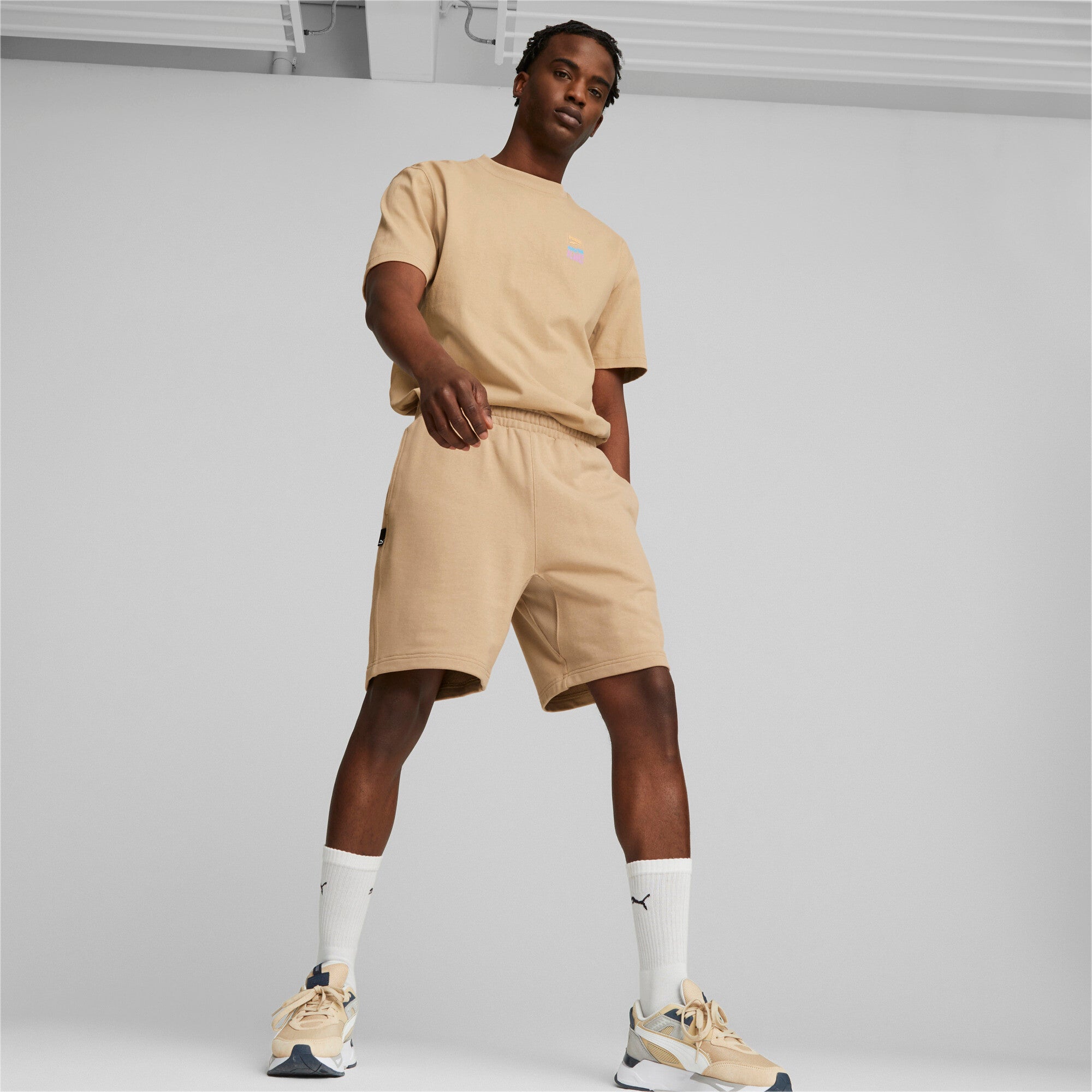 DOWNTOWN Shorts 8" TR - M / Dusty Tan - PUMA Apparel THE MIX