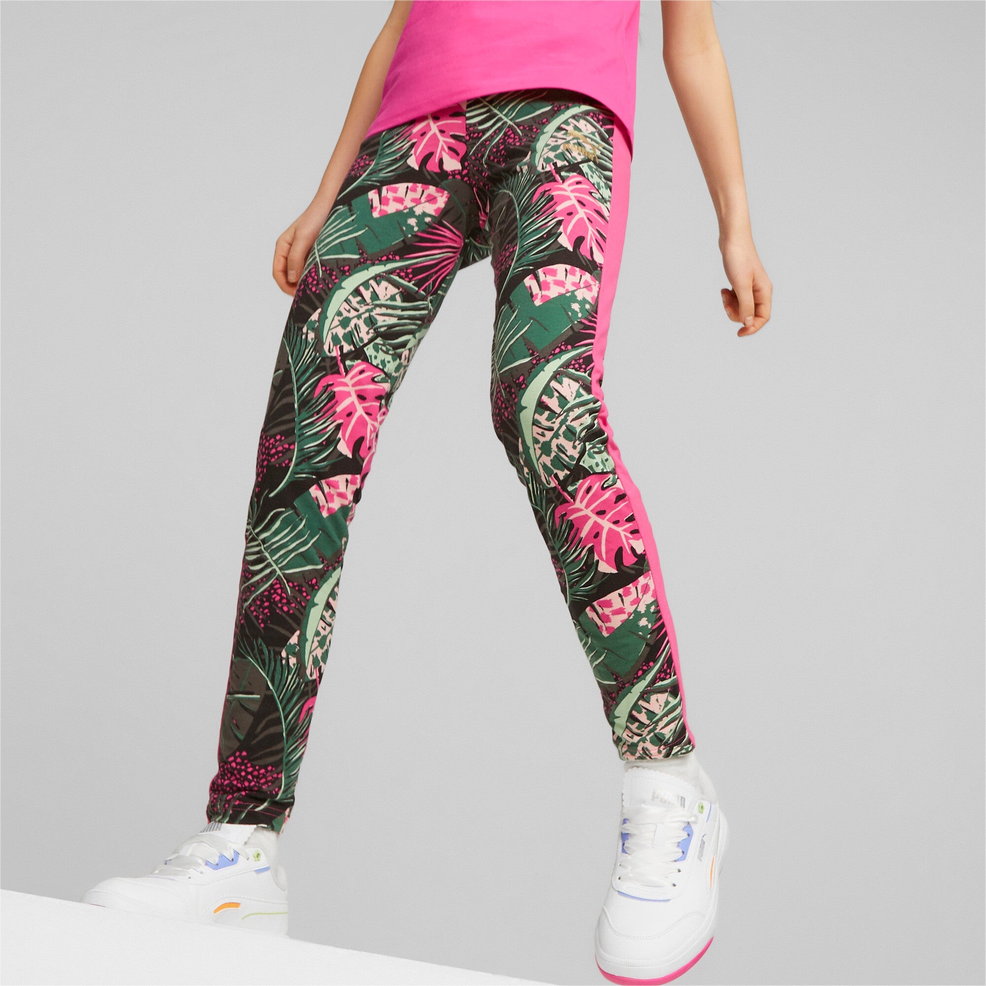 T7 VACAY QUEEN AOP Leggings - 140 / Glowing Pi - PUMA Apparel THE MIX