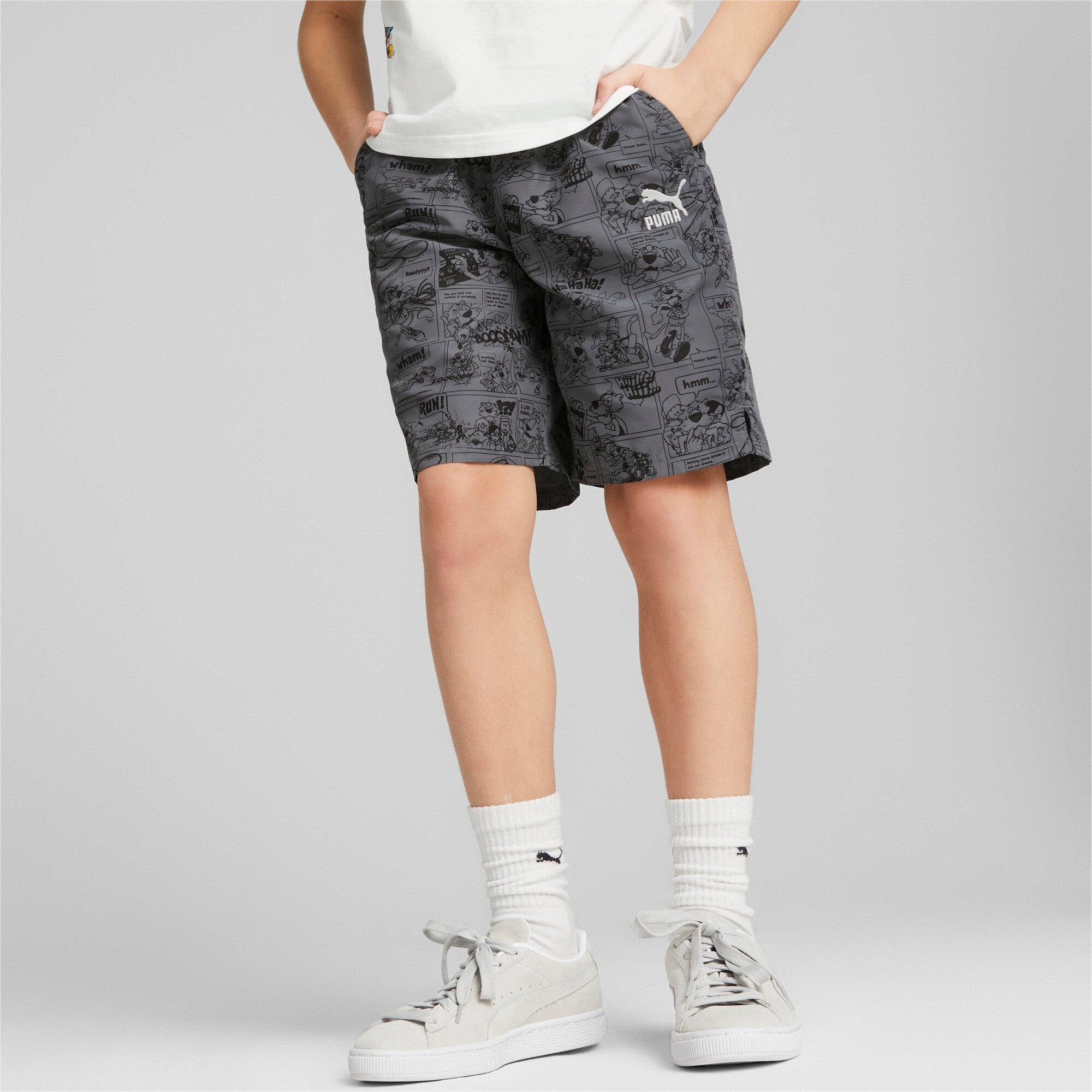 CLASSICS SUPER PUMA Shorts Wv B - 128 / PUMA Black - PUMA Apparel THE MIX