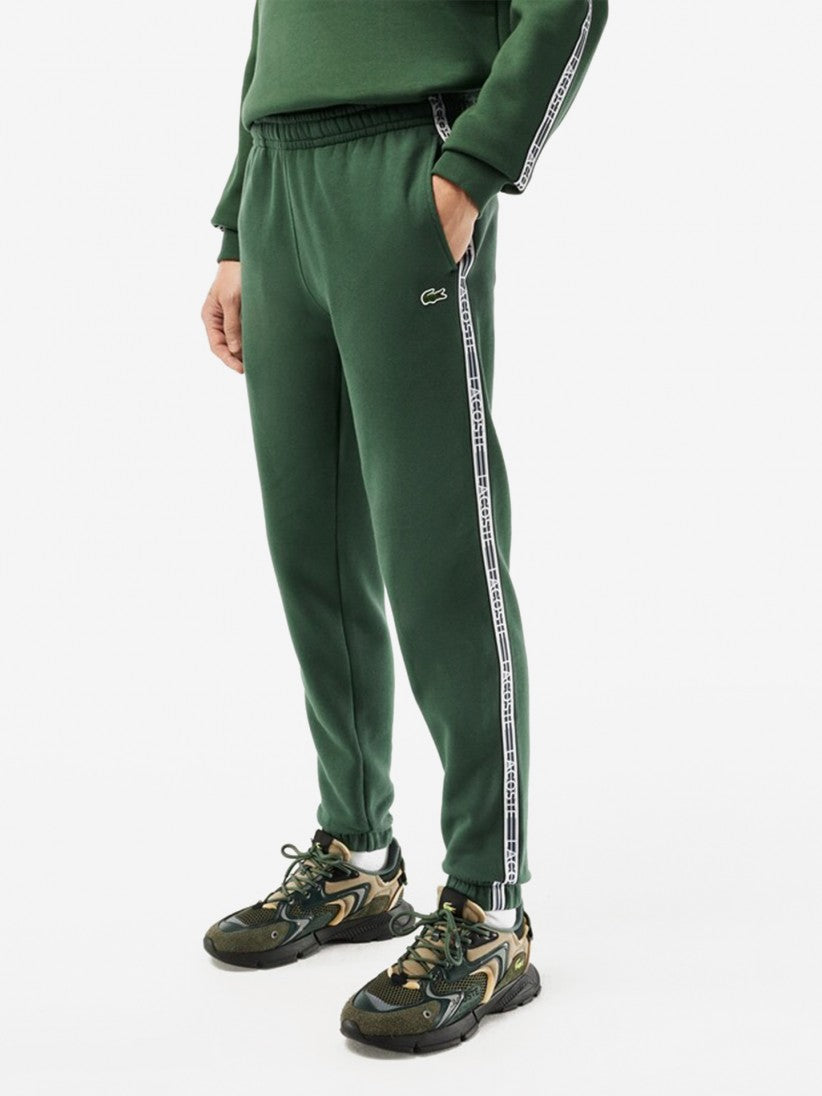 Lacoste Logo Stripe Joggers - 6 / XL / SMI / Dark Green - Lacoste Apparel THE MIX