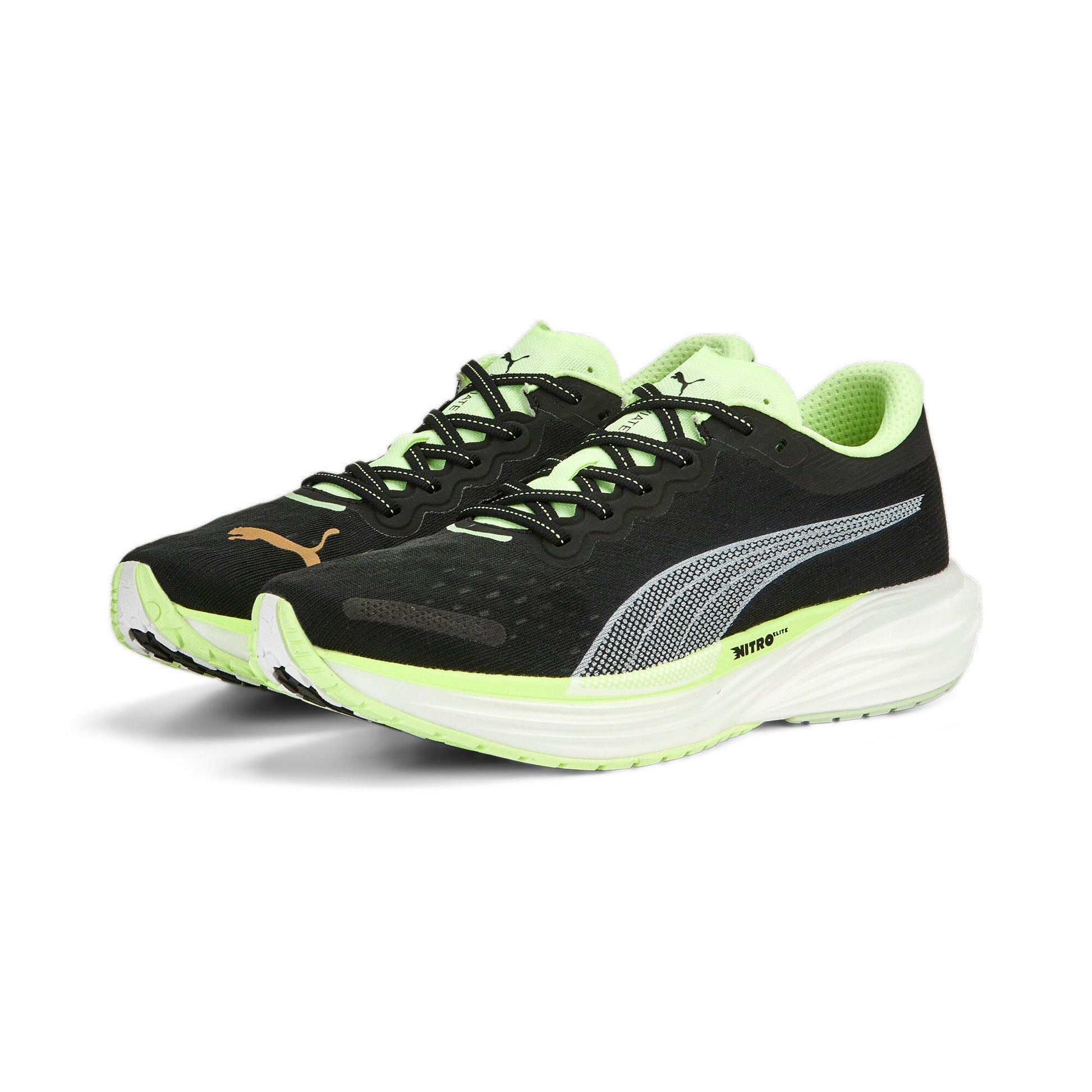 Deviate Nitro 2 Run 75 - 8 / Puma Blak-Fast Yellow-Light Mint - PUMA Footwear THE MIX