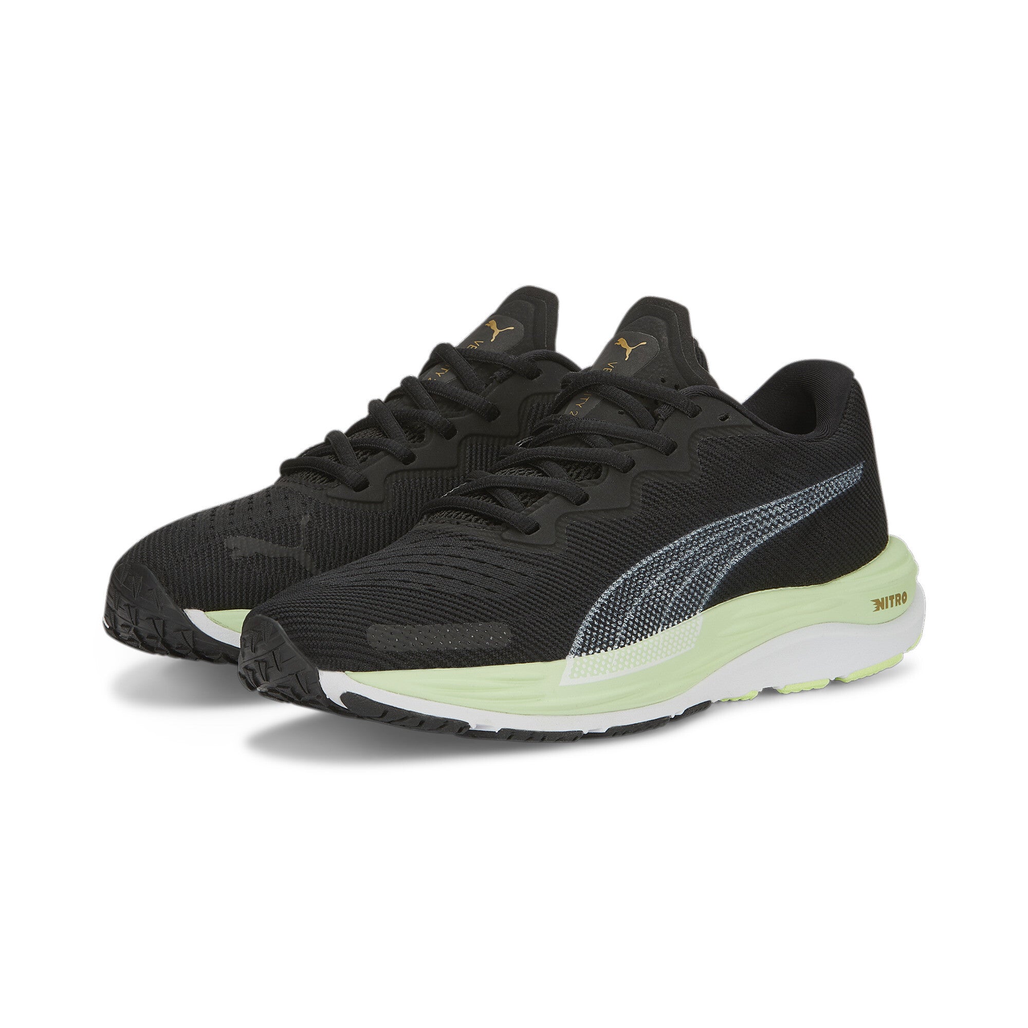 Velocity Nitro 2 Run 75 Wns - 5.5 / PUMA Black-Light Mint - PUMA Footwear THE MIX