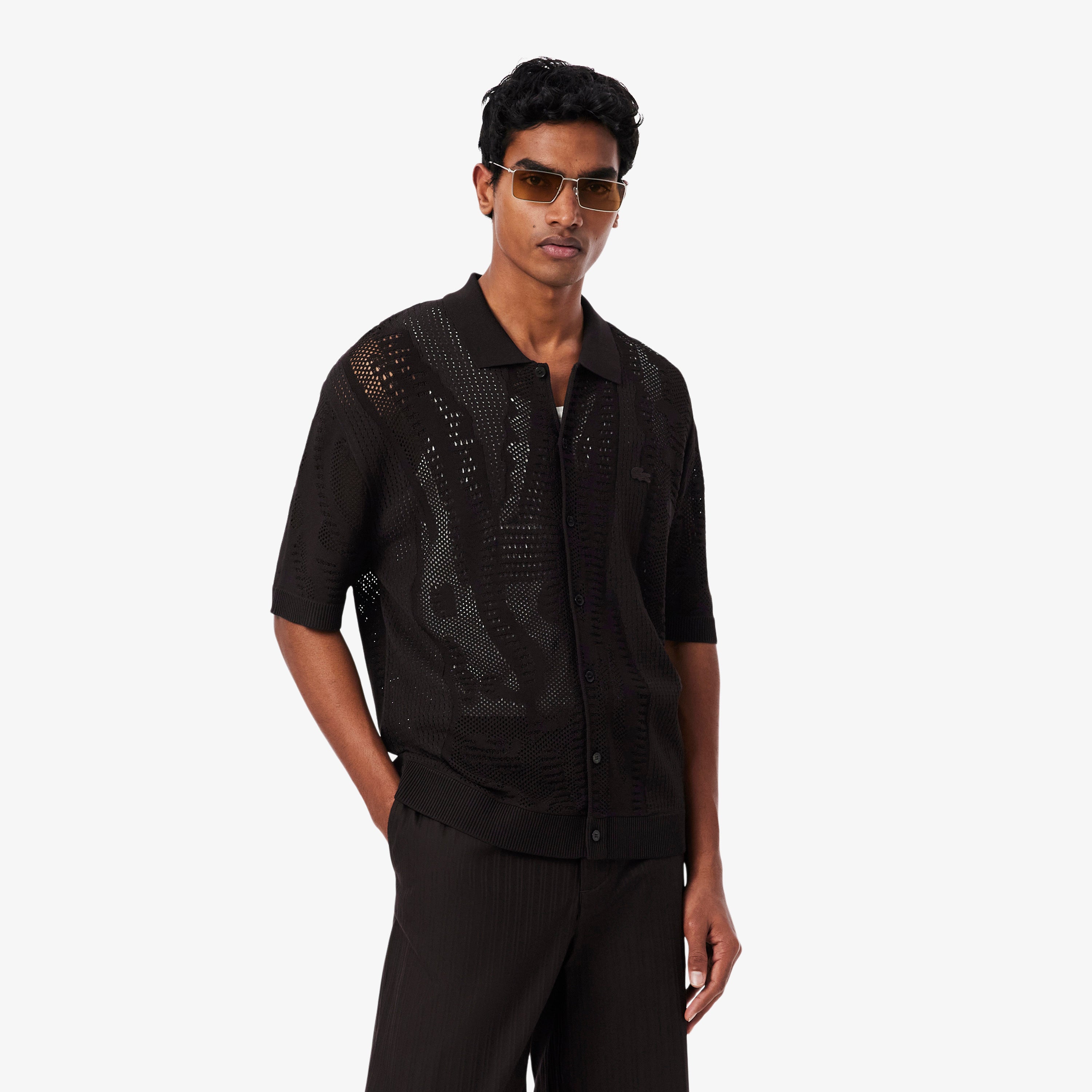 LACOSTE Lacy Knit Crocodile Shirt