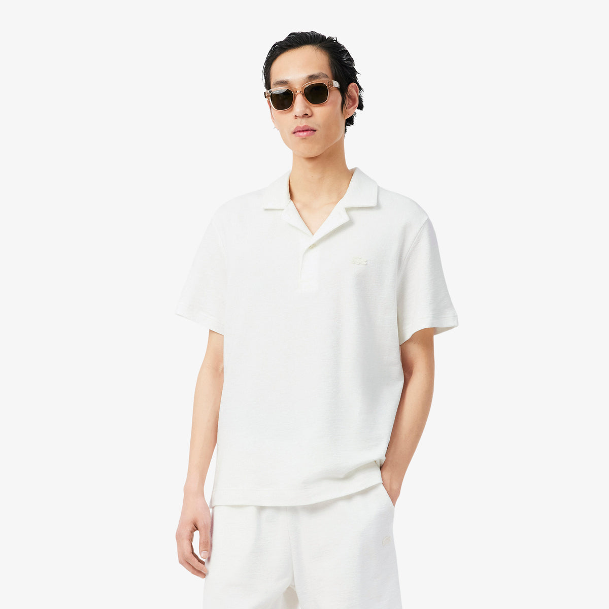 LACOSTE Classic Fit Textured Polo Shirt Men