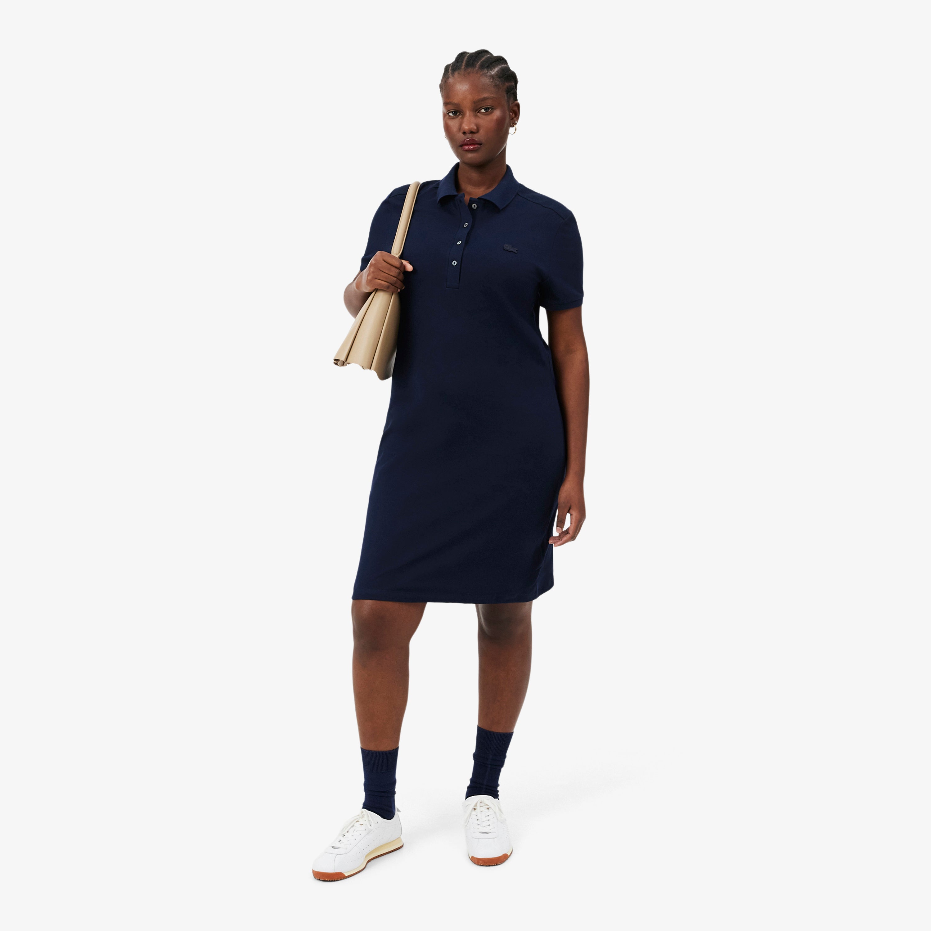 LACOSTE Women's Slim Fit Stretch Mini Piqué Polo Dress