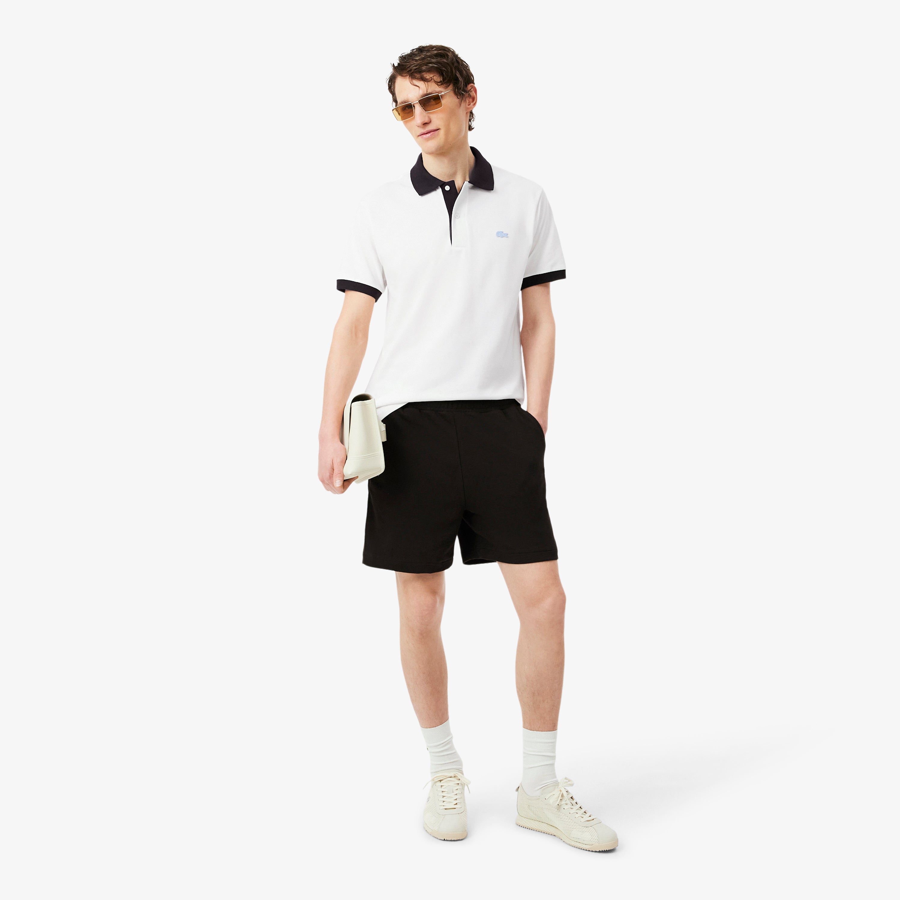 LACOSTE Men Classic Fit Contrast Rib Polo