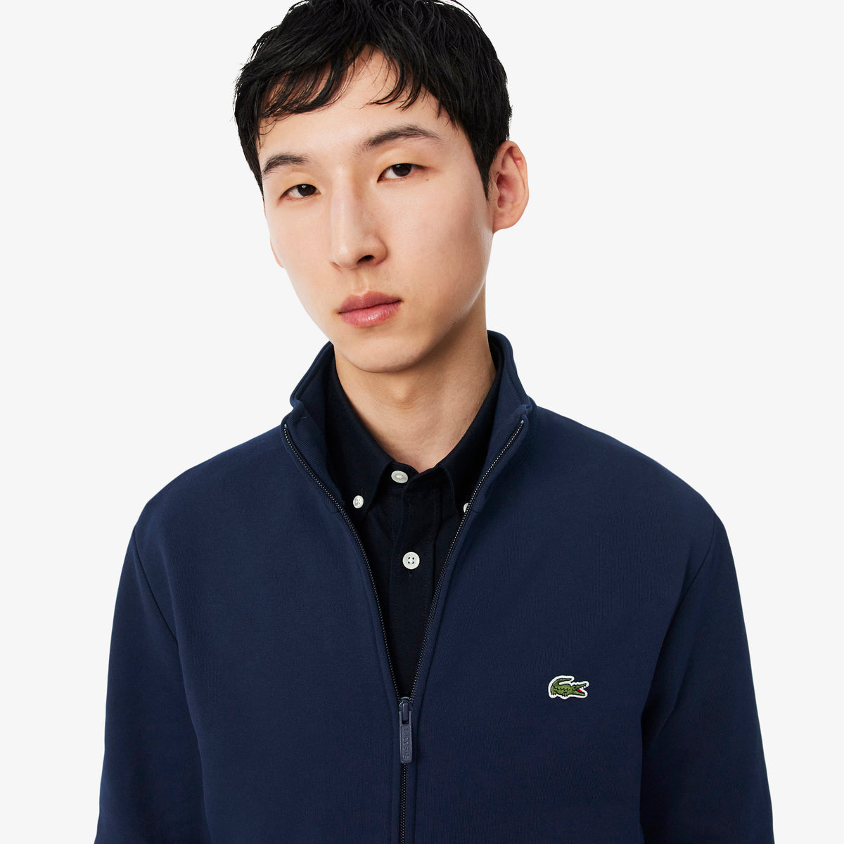 LACOSTE Zipped Fleece Sweatshirt Men