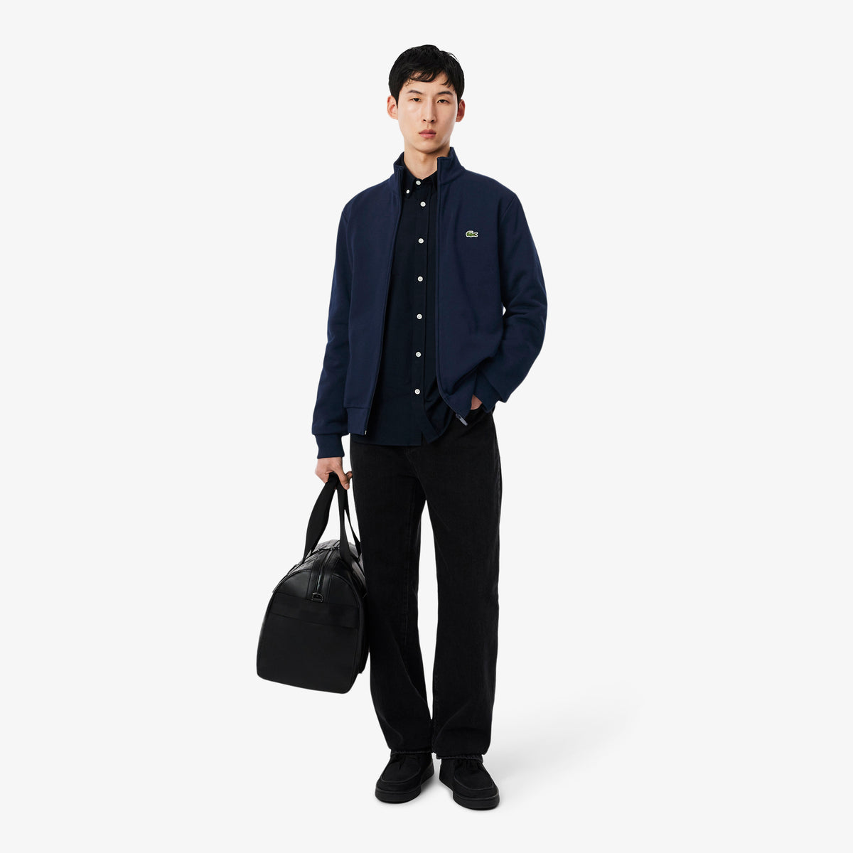 LACOSTE Zipped Fleece Sweatshirt Men