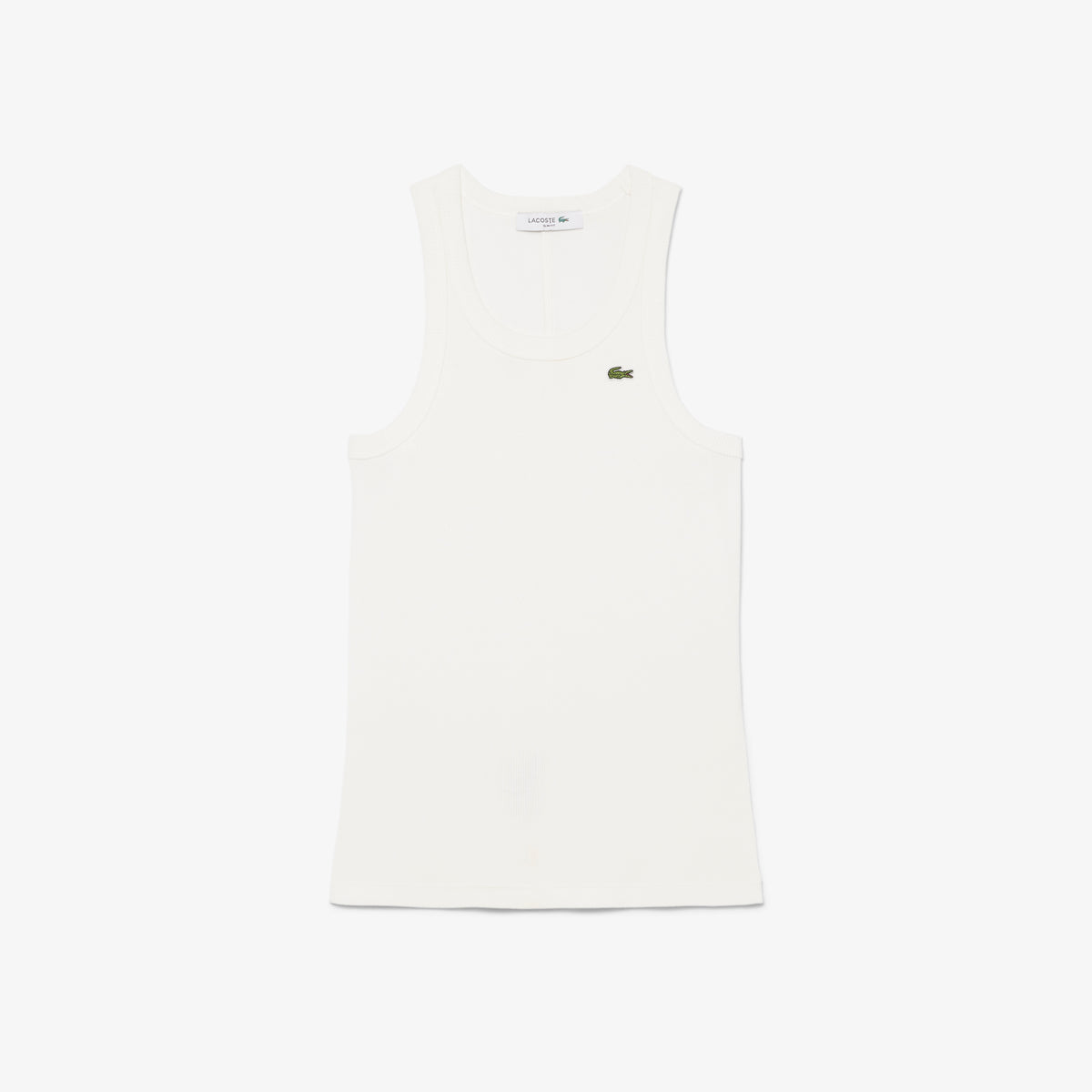 LACOSTE Slim Fit Ribbed Cotton Tank Top Women