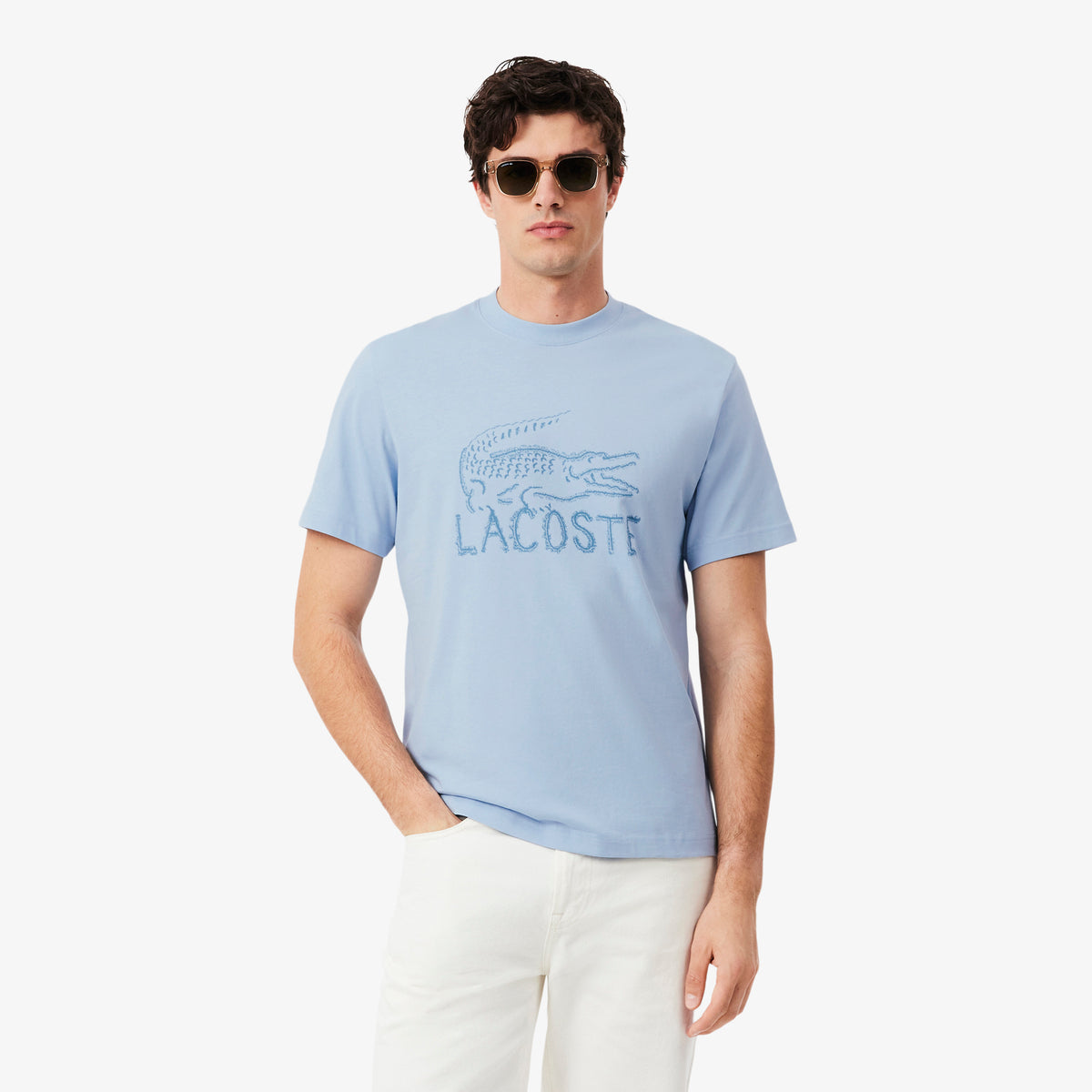 LACOSTE Printed Cotton T-shirt Men