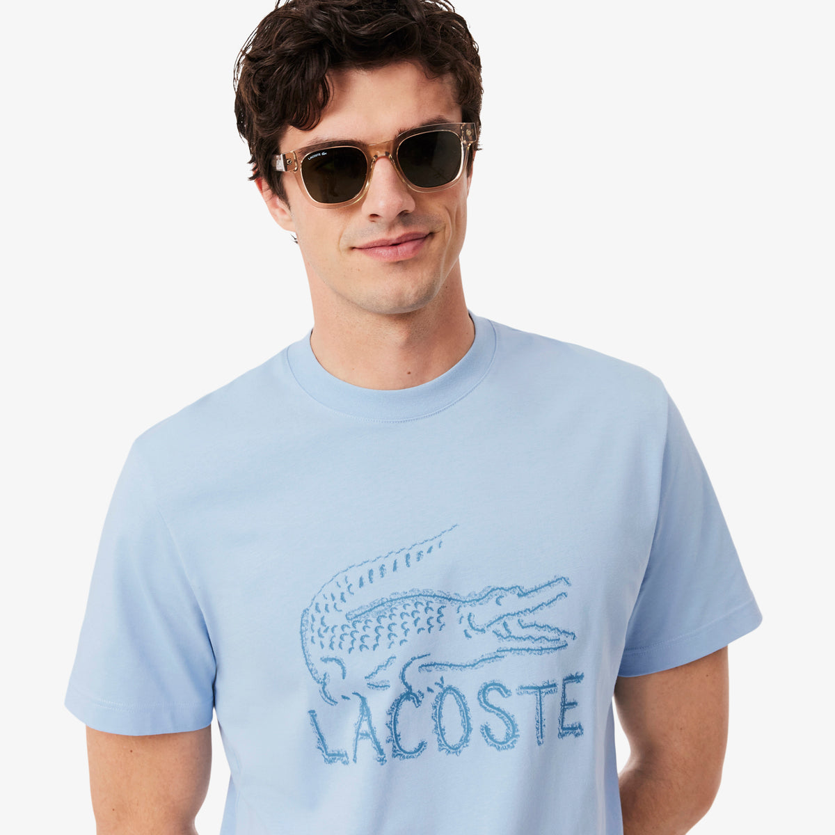 LACOSTE Printed Cotton T-shirt Men