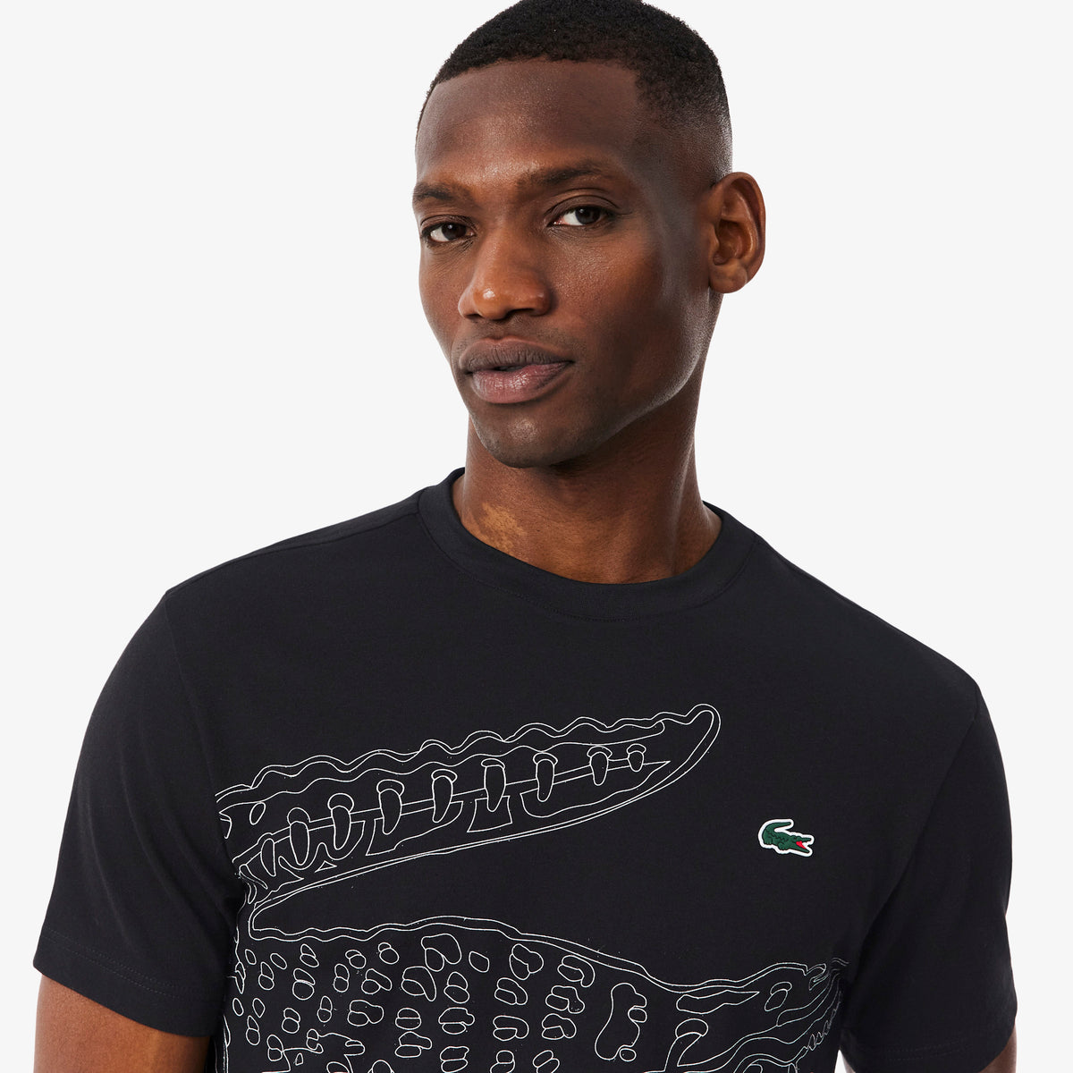 LACOSTE Ultra Dry Crocodile Print Sport T-shirt Men