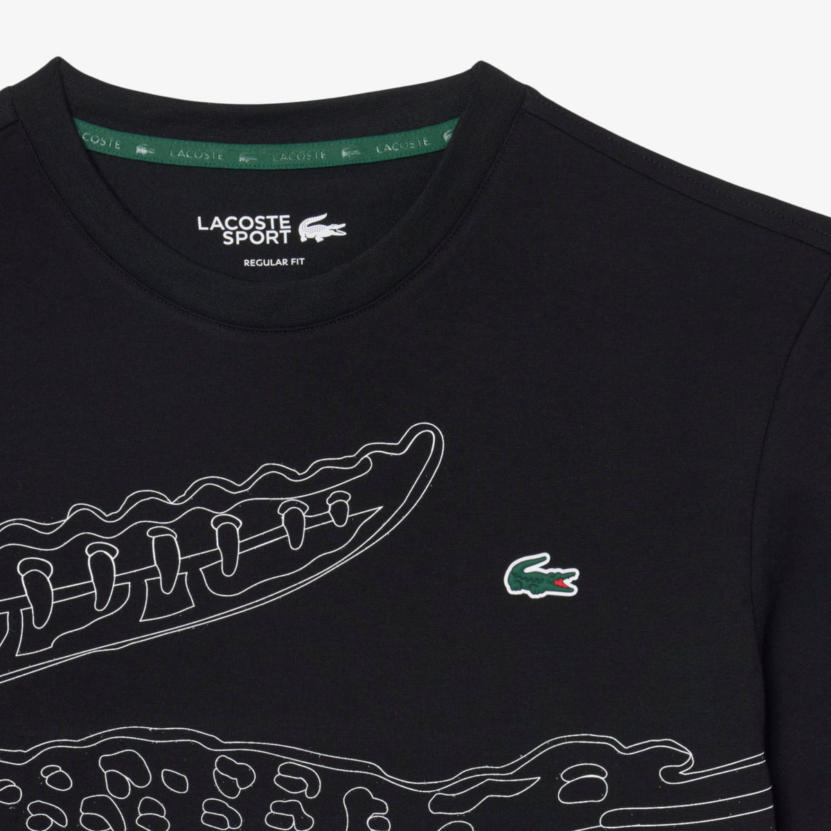 LACOSTE Ultra Dry Crocodile Print Sport T-shirt Men