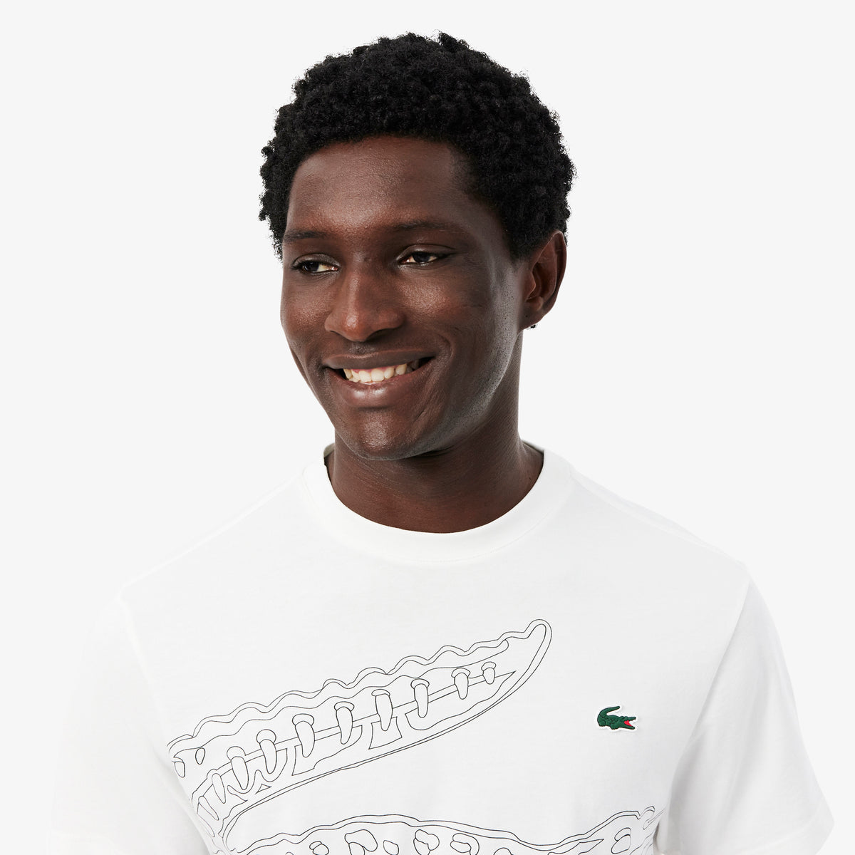 LACOSTE Ultra Dry Crocodile Print Sport T-shirt Men