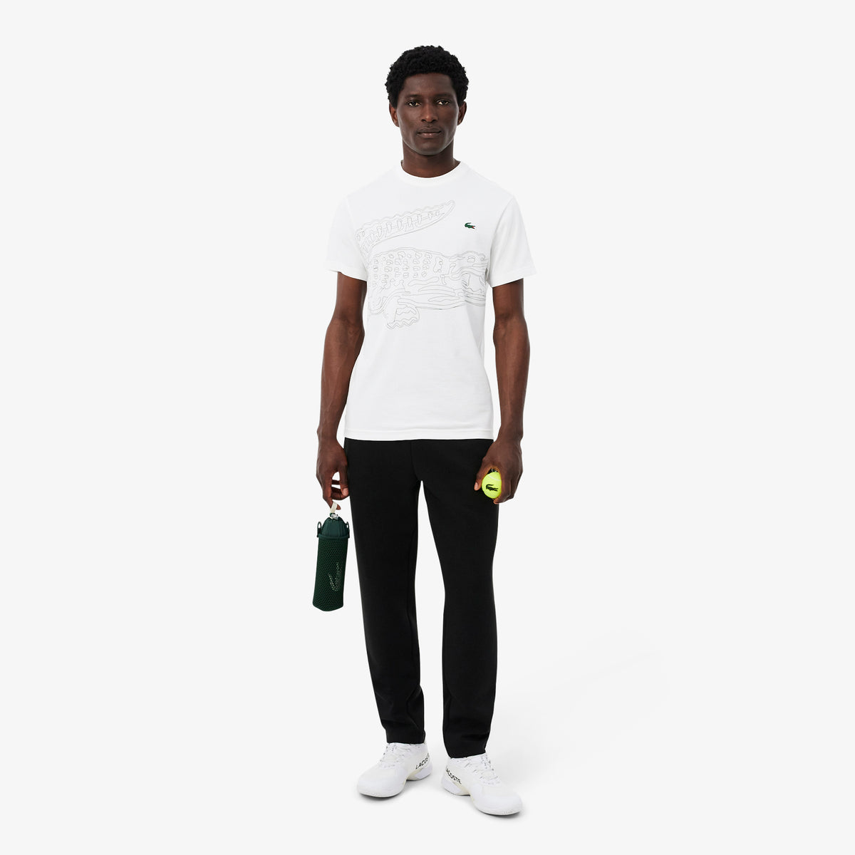 LACOSTE Ultra Dry Crocodile Print Sport T-shirt Men