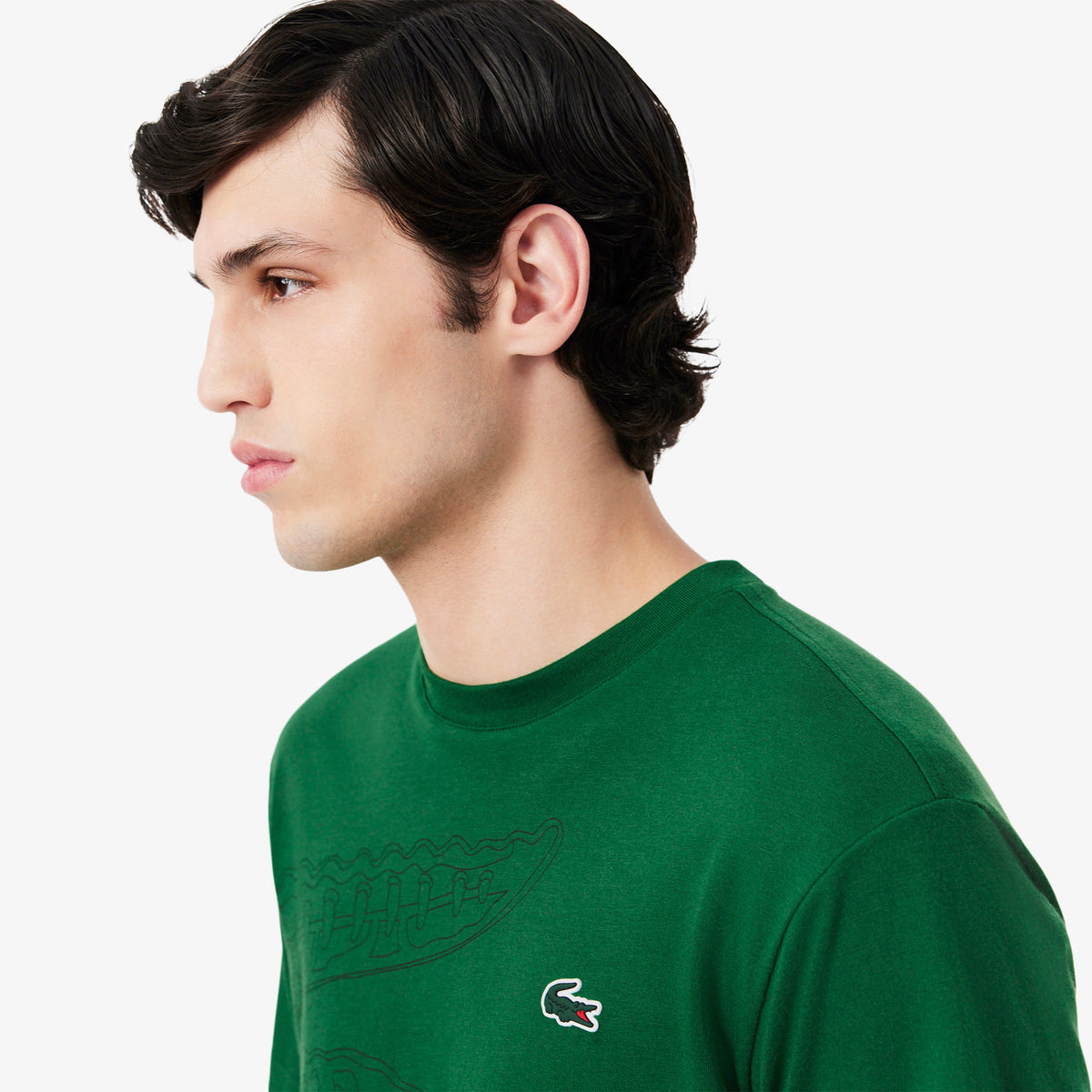 LACOSTE Ultra Dry Crocodile Print Sport T-shirt Men