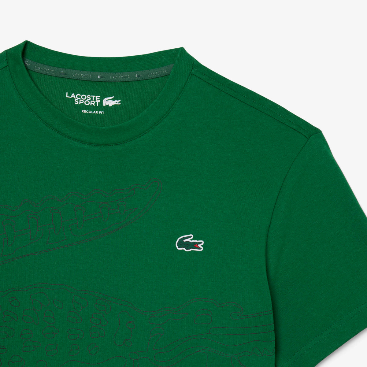LACOSTE Ultra Dry Crocodile Print Sport T-shirt Men