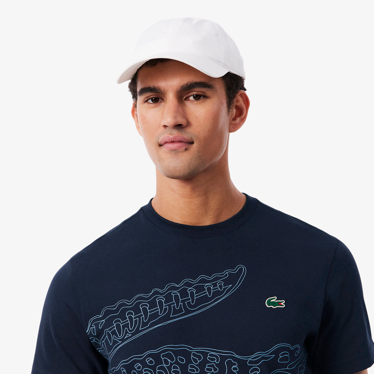 LACOSTE Ultra Dry Crocodile Print Sport T-shirt Men