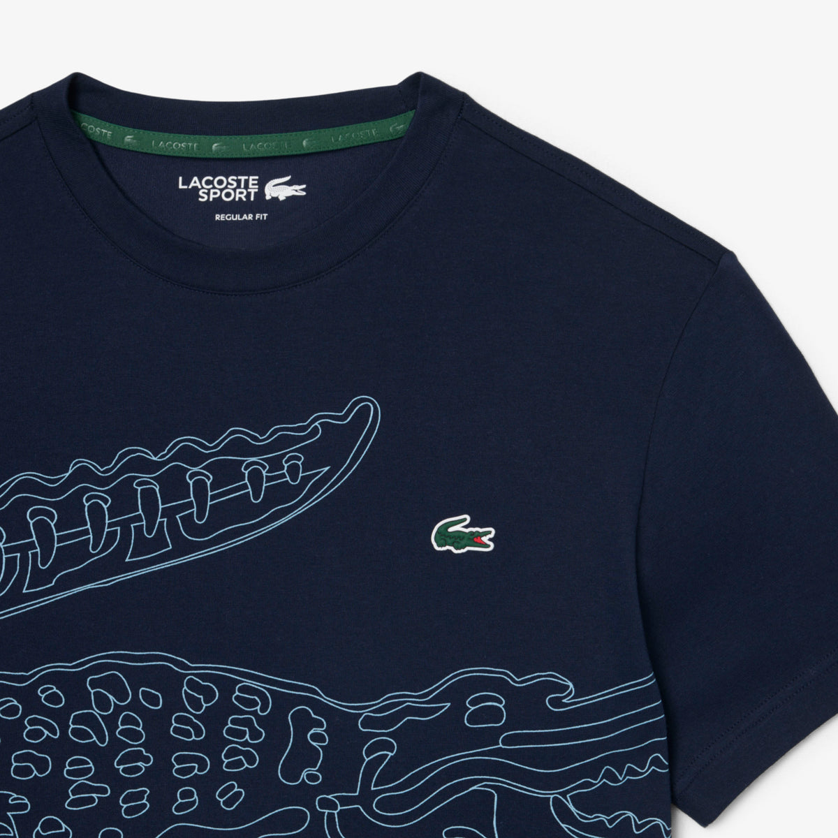 LACOSTE Ultra Dry Crocodile Print Sport T-shirt Men