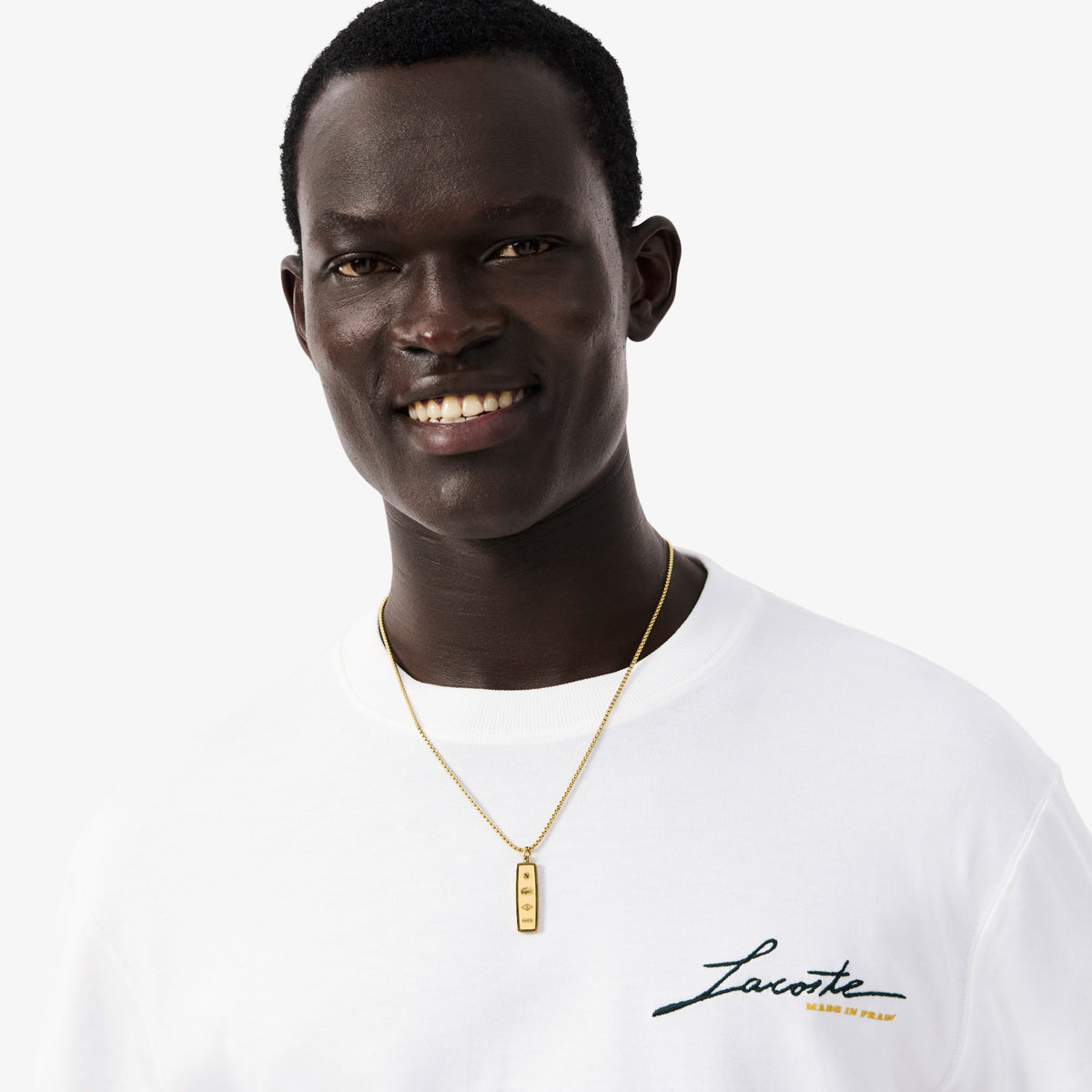 LACOSTE French Made Signature Embroidery T-shirt Men